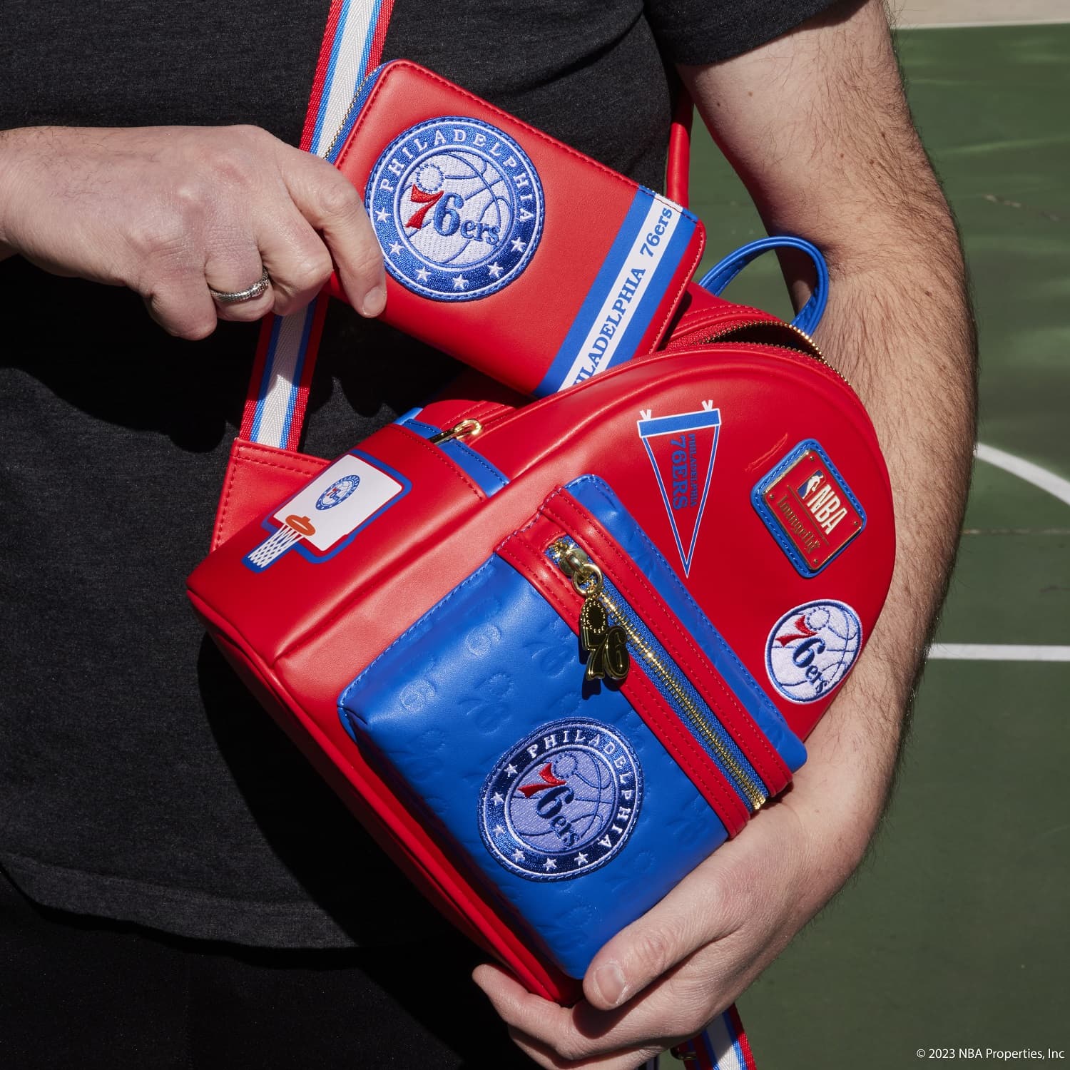Alternative view of NBA Philadelphia 76ers Patch Icons Zip Around Wallet