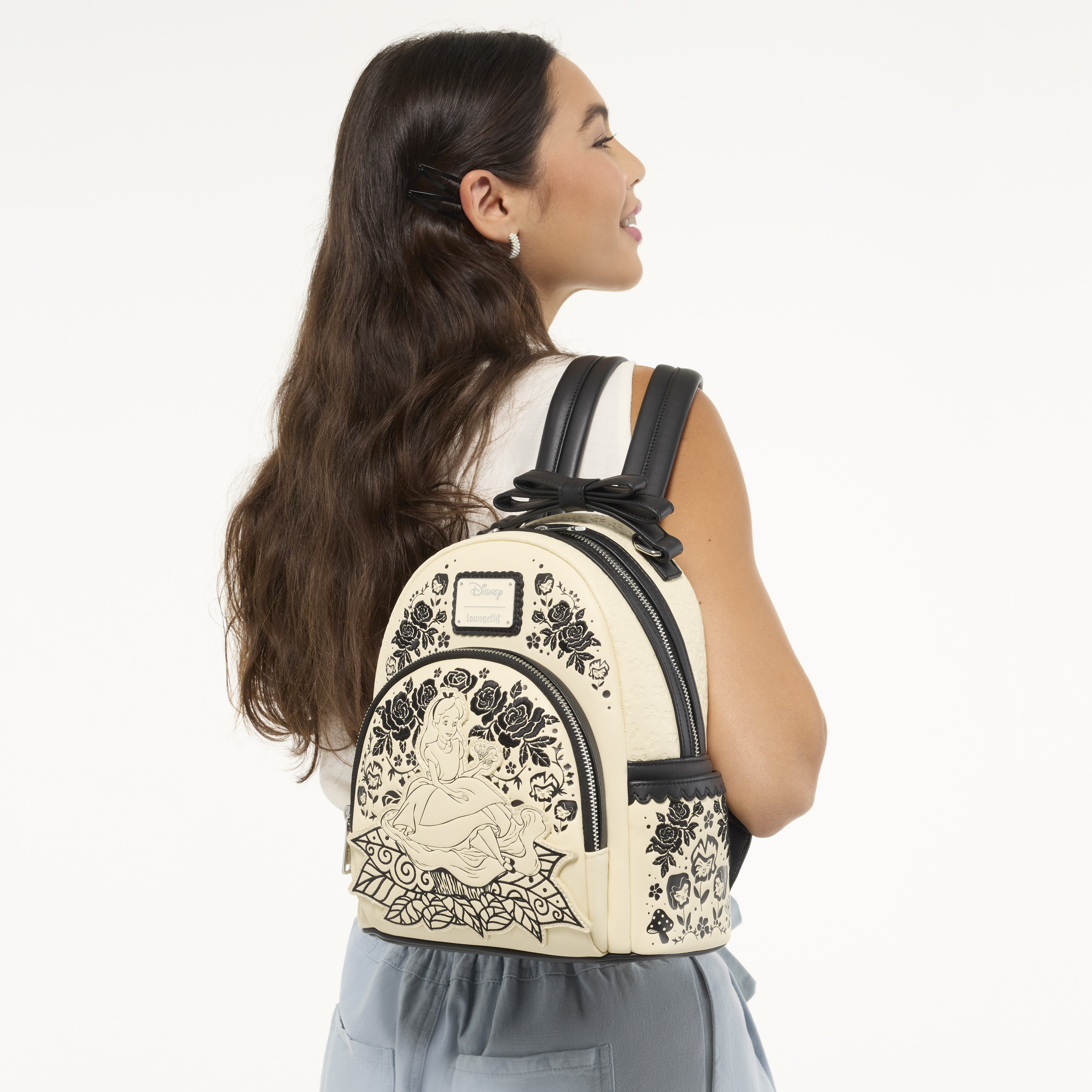 Alternative view of Alice in Wonderland Floral Mini Backpack