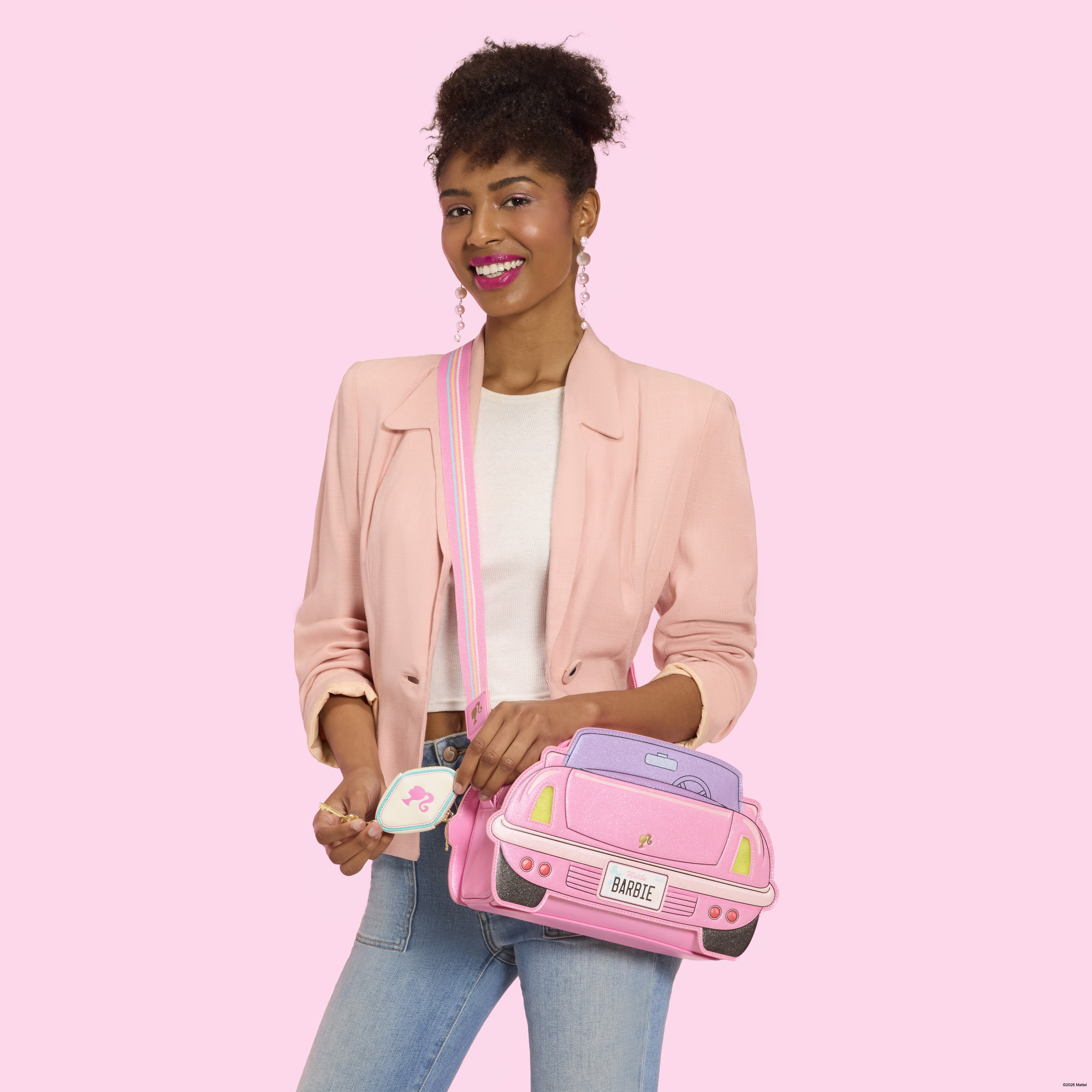 Alternative view of Barbie Corvette Car Light-Up Crossbody Bag with Coin Bag