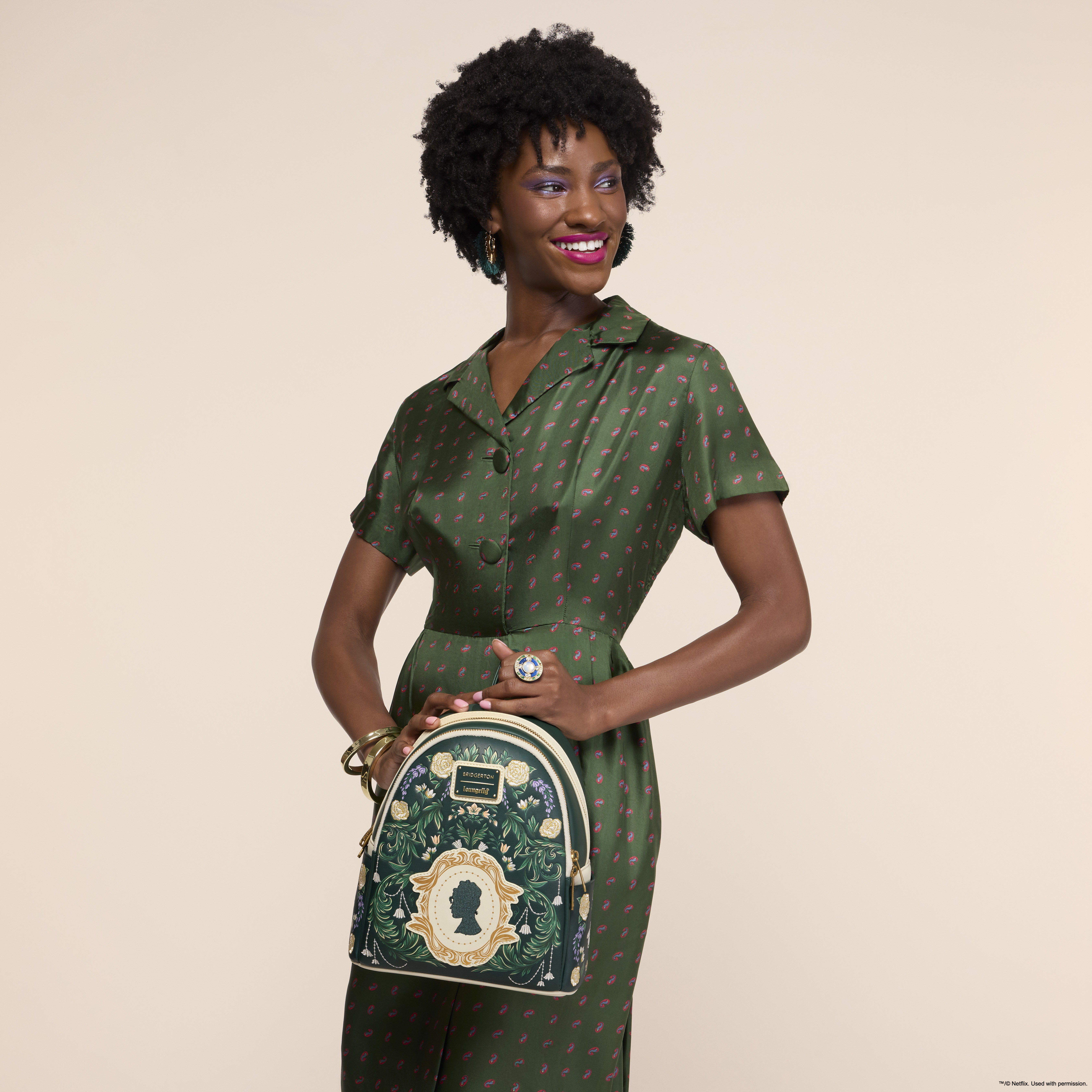 Alternative view of Bridgerton Silhouette Floral Mini Backpack