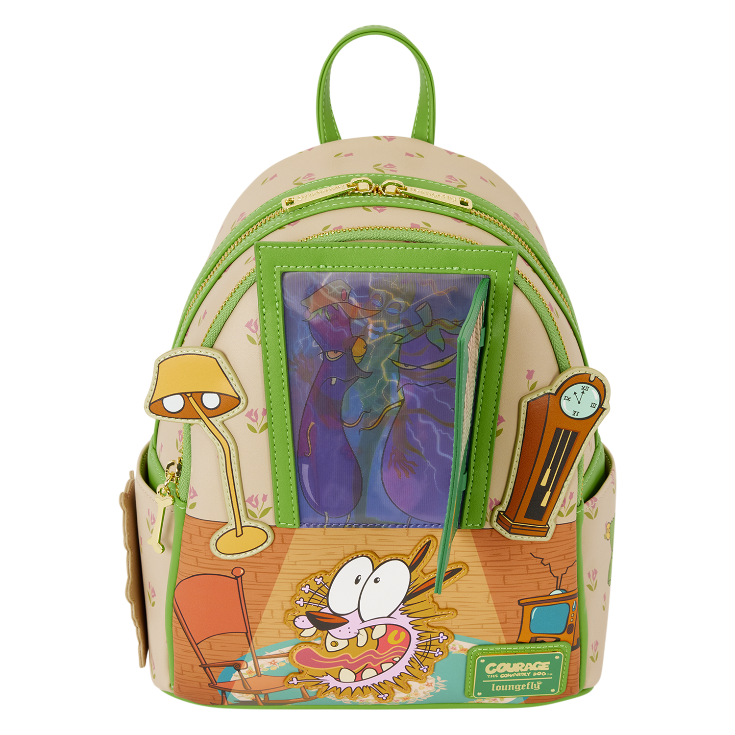 Alternative view of Courage the Cowardly Dog Lenticular Mini Backpack