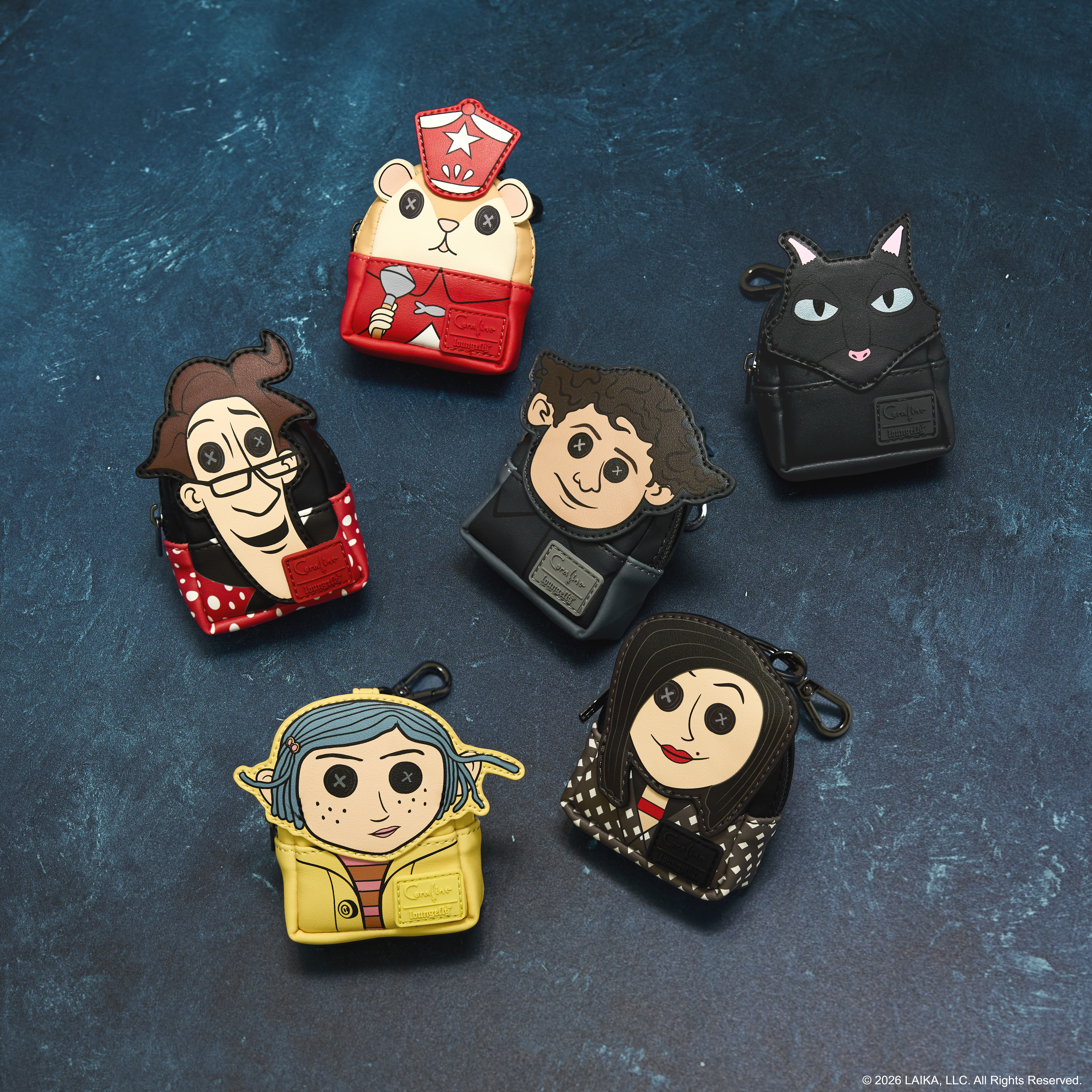 Alternative view of Coraline Cosplay Mystery Mini Backpack Keychain Charm