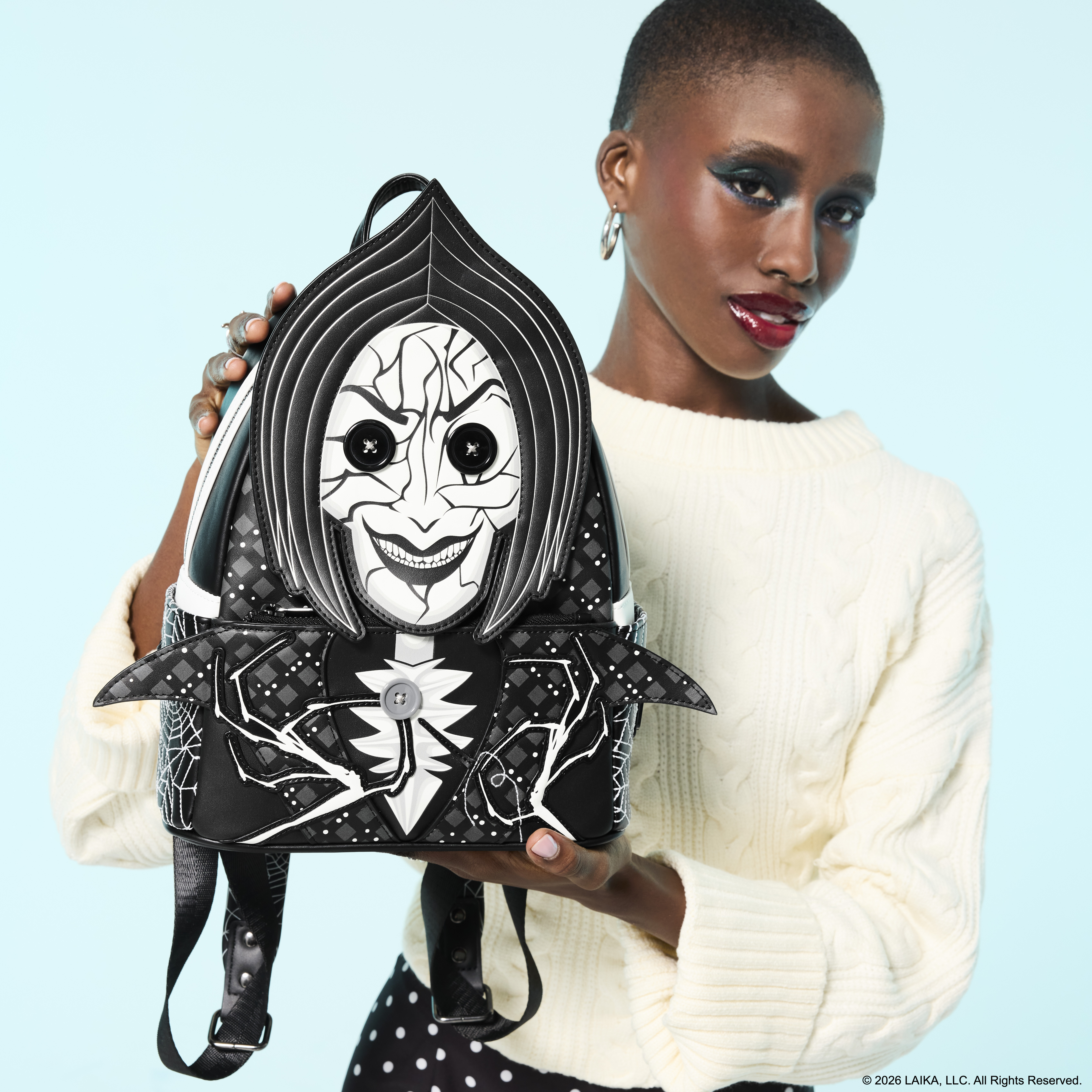Alternative view of Coraline Other Mother Glow Cosplay Mini Backpack