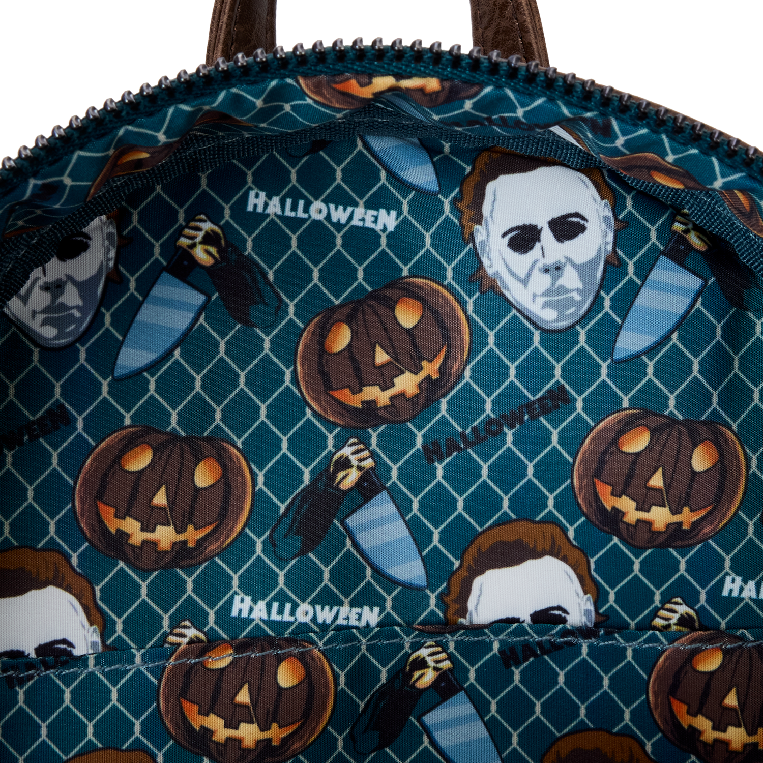 Halloween Michael Myers Pumpkin Glow Mini Backpack With Coin Bag - Image 11