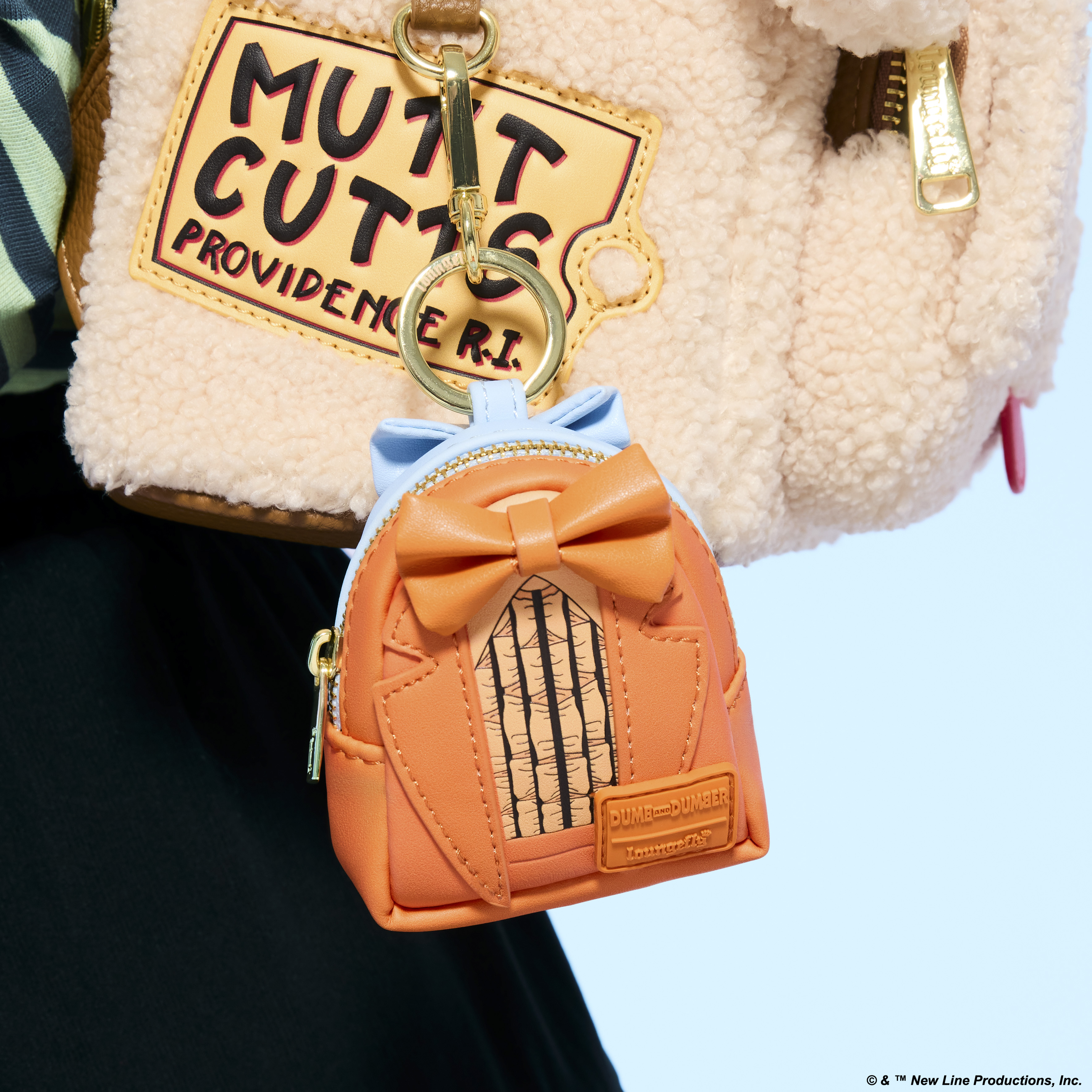 Alternative view of Dumb & Dumber Suit Cosplay Reversible Keychain Charm