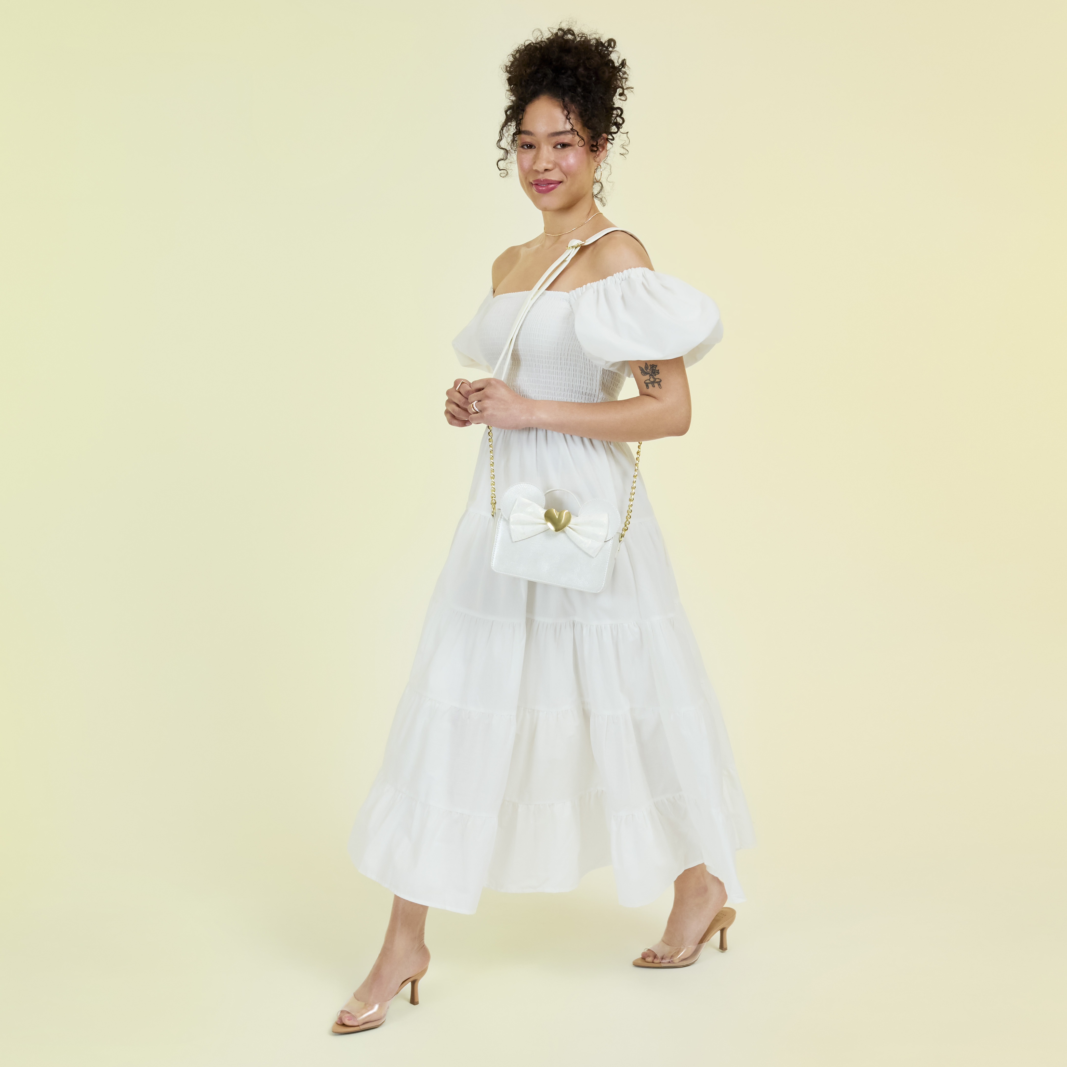 Alternative view of Minnie Mouse Iridescent Lace Wedding Crossbody Bag