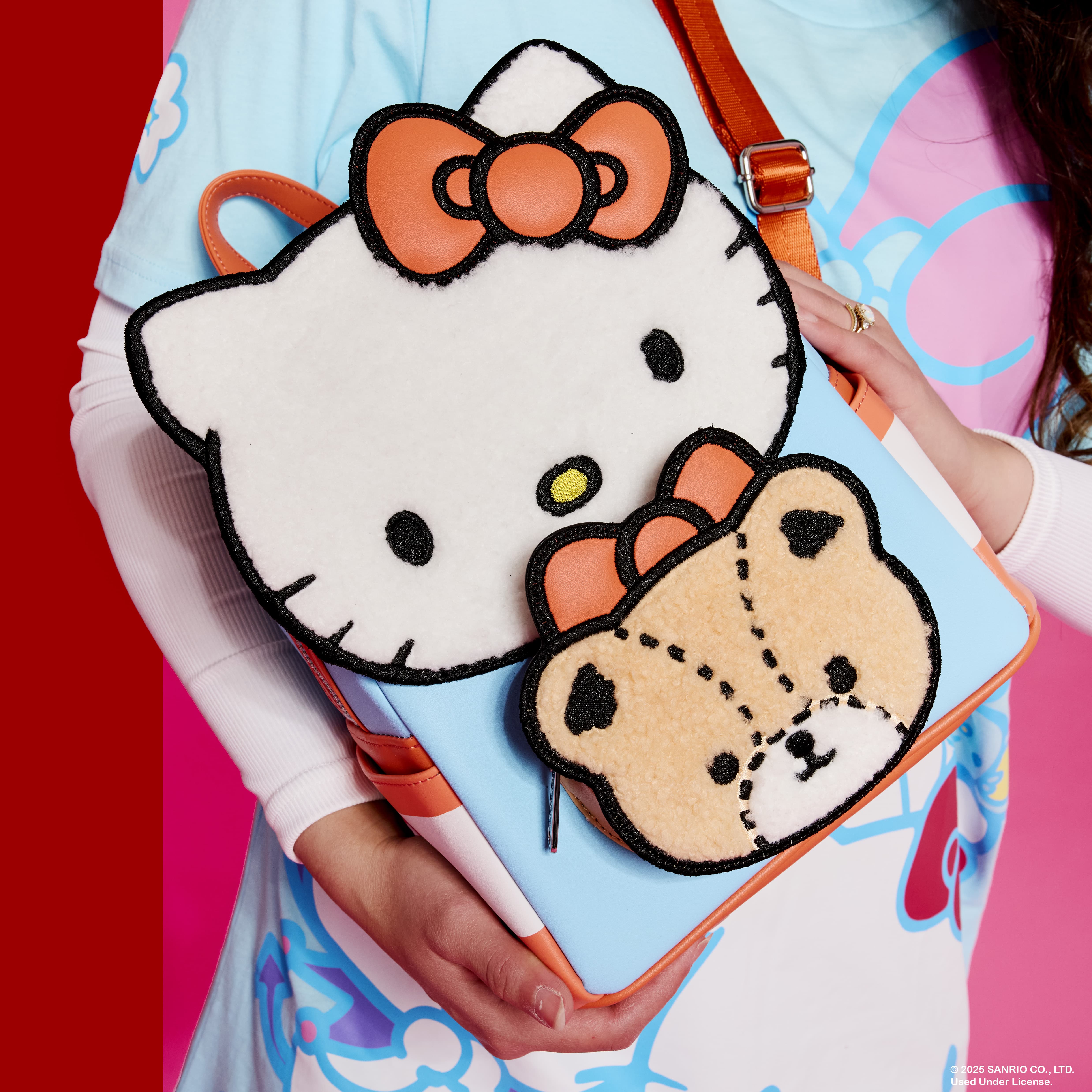 Alternative view of Sanrio Hello Kitty & Tiny Chum Bear Sherpa Mini Backpack