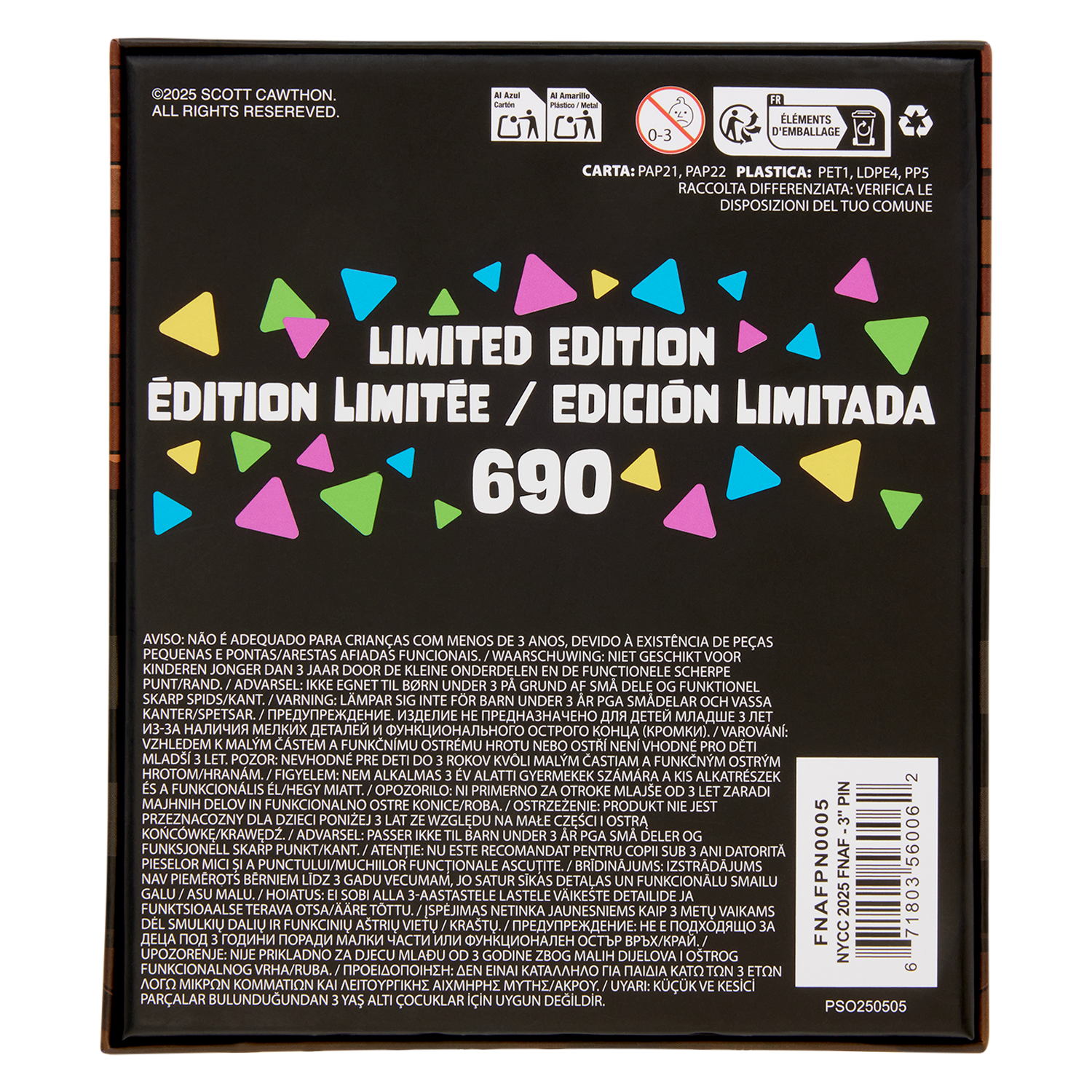NYCC Limited Edition Five Nights At Freddy's Foxy 3" Collector Box Sliding Pin - Image 5
