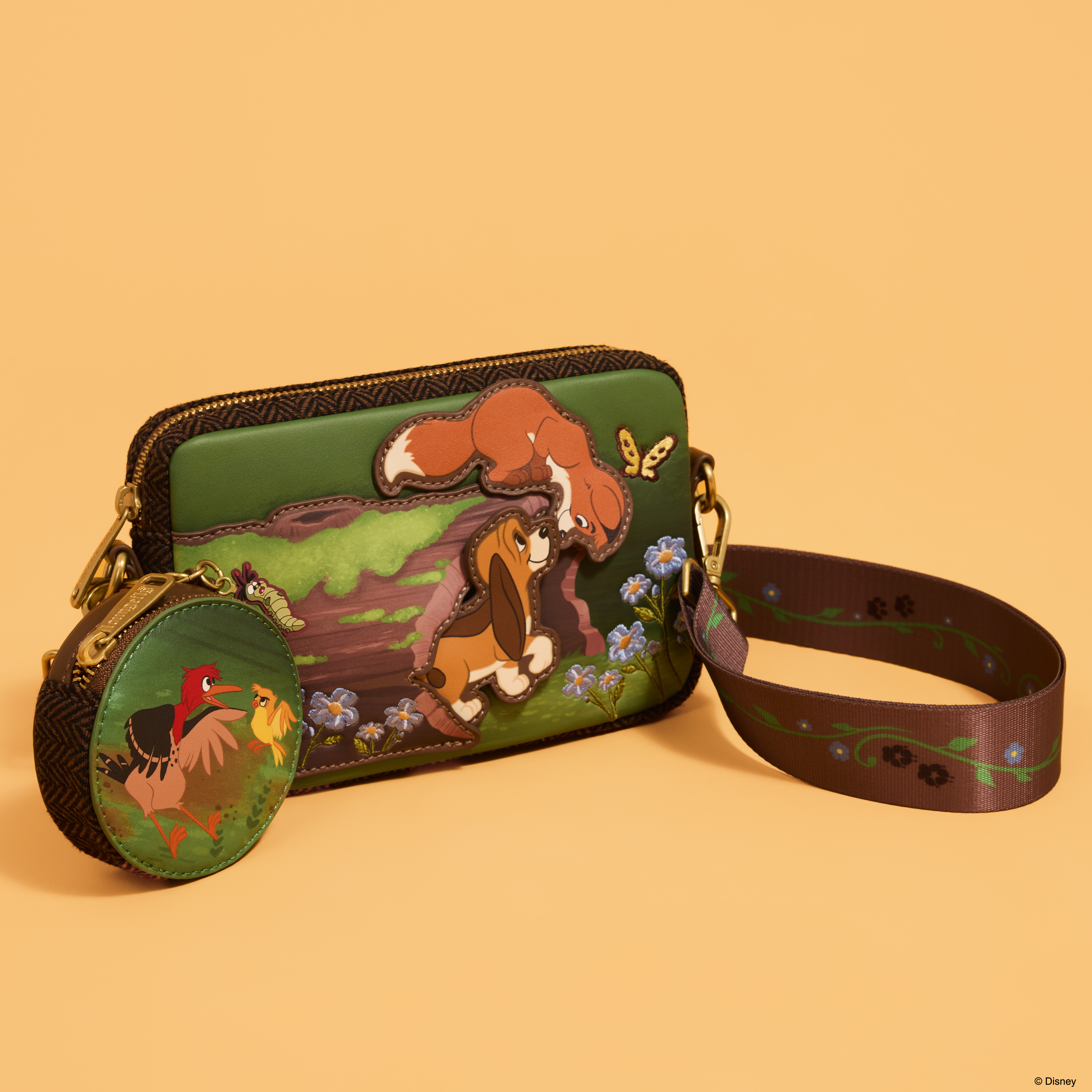 The Fox and the Hound Tod & Copper Sling Crossbody Bag with Coin Bag - Image 3