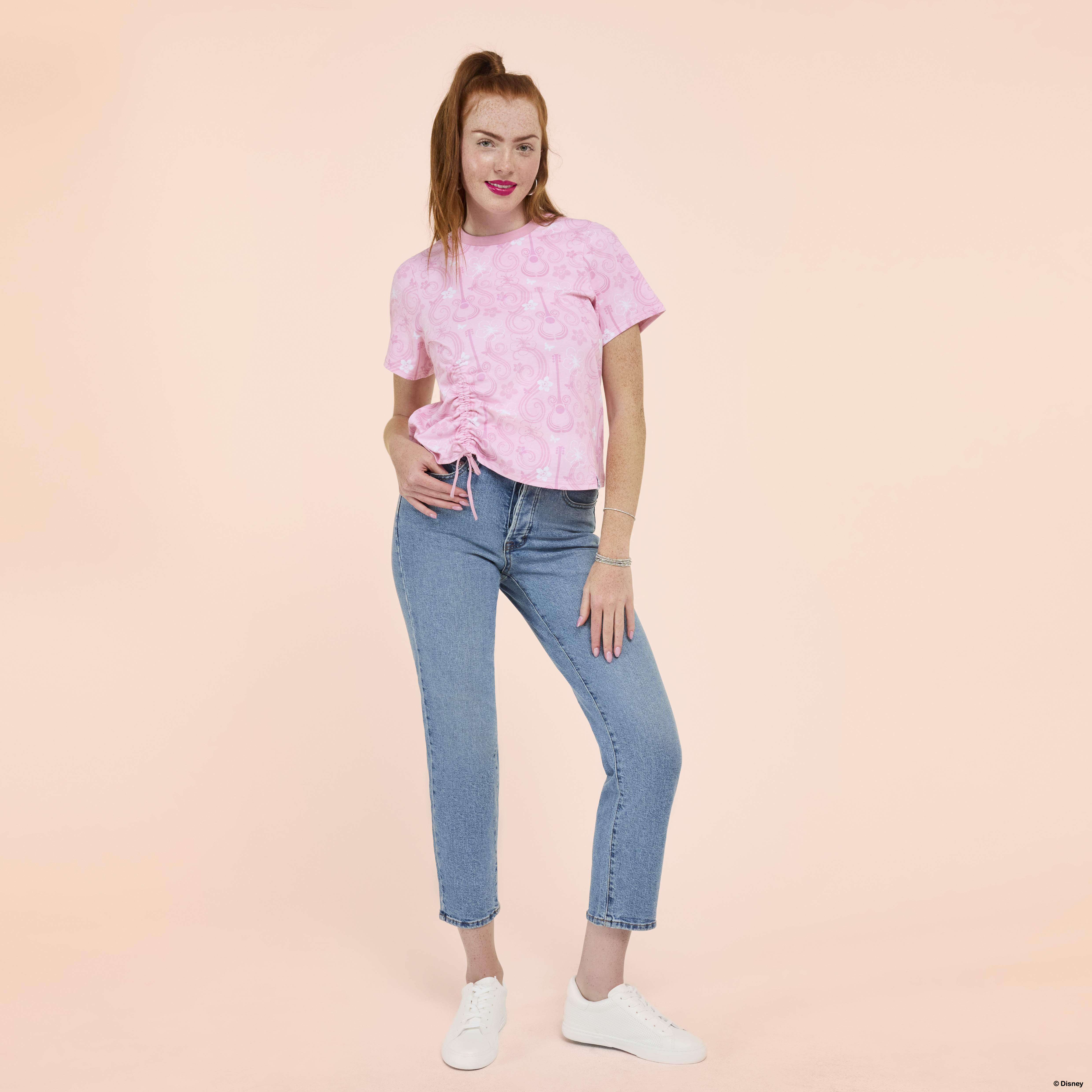 Alternative view of Hannah Montana Drawstring Hem All-Over Print Unisex Tee