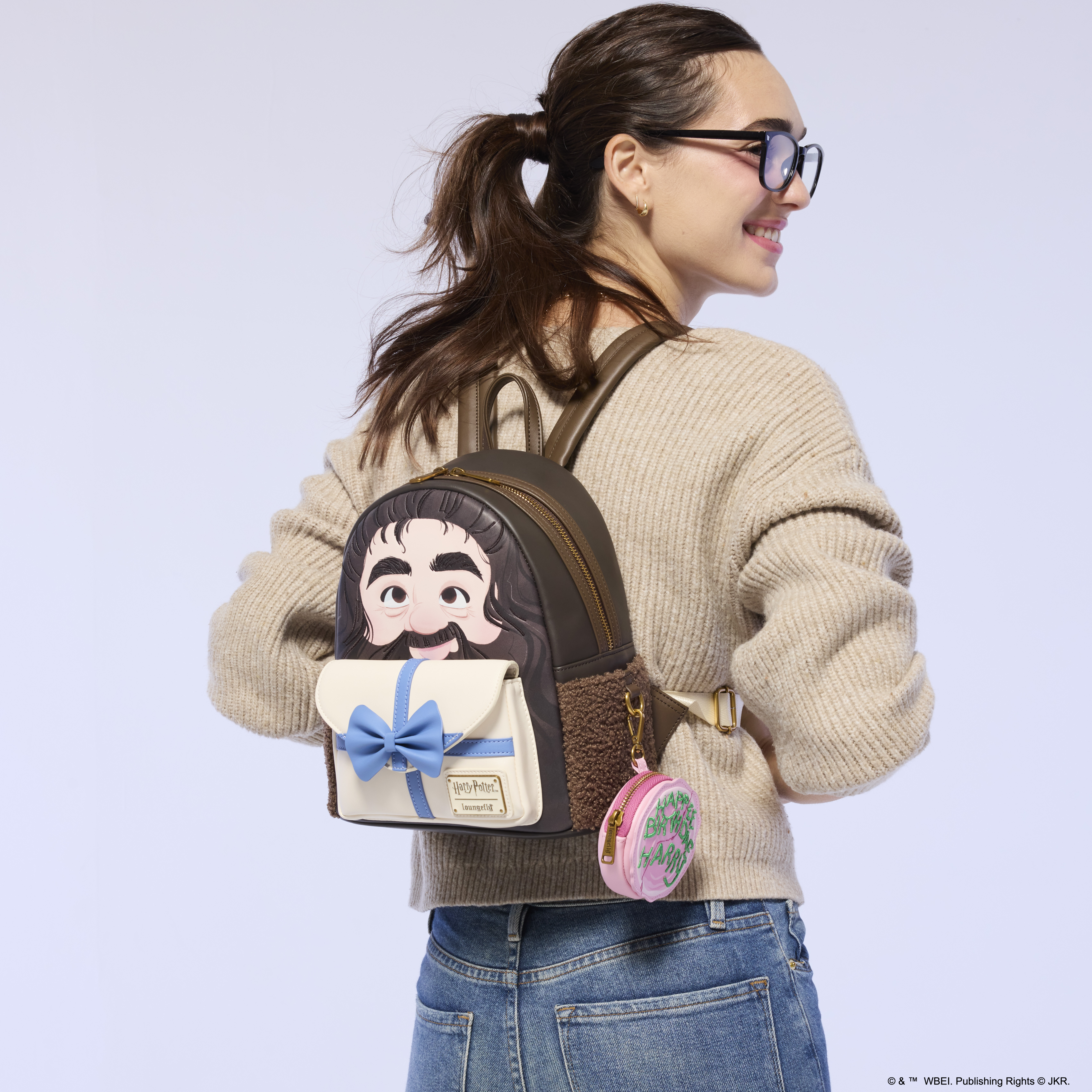 Alternative view of Harry Potter Hagrid Birthday Cake Cosplay Mini Backpack with Coin Bag