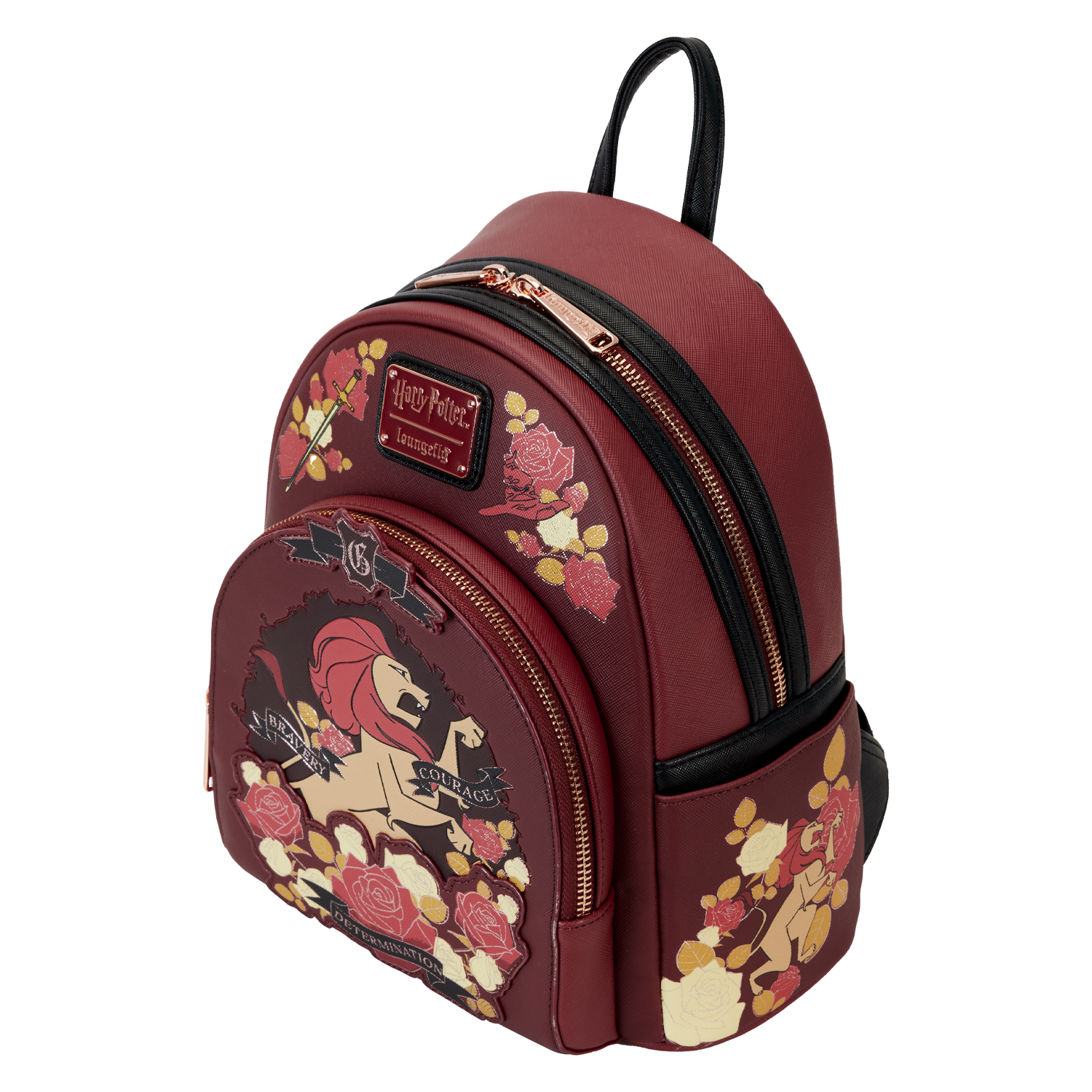 Harry Potter Gryffindor House Floral Tattoo Mini Backpack - Image 5