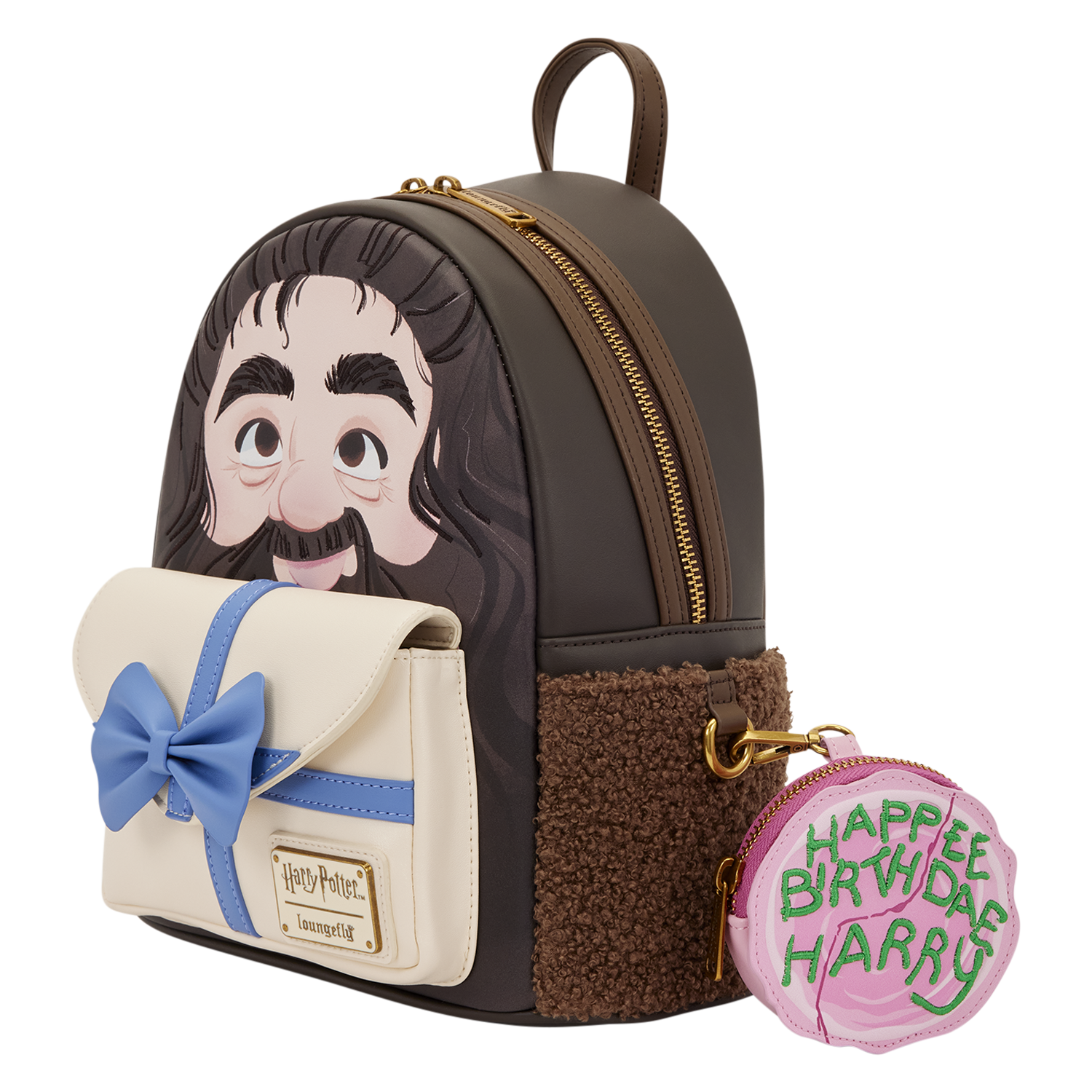 Harry Potter Hagrid Birthday Cake Cosplay Mini Backpack with Coin Bag - Image 3