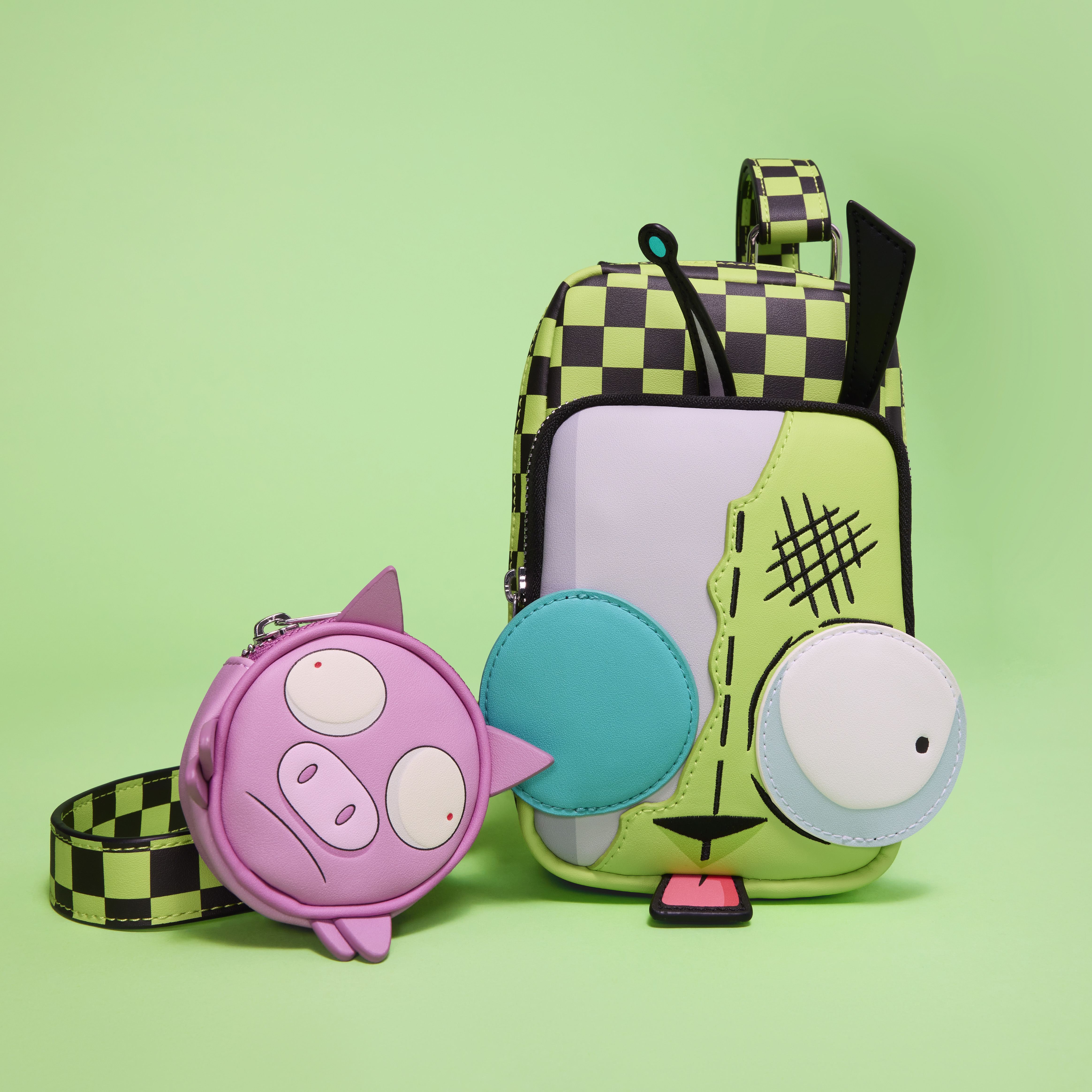 Invader Zim Gir Cell Phone Crossbody Bag with Coin Bag - Image 3