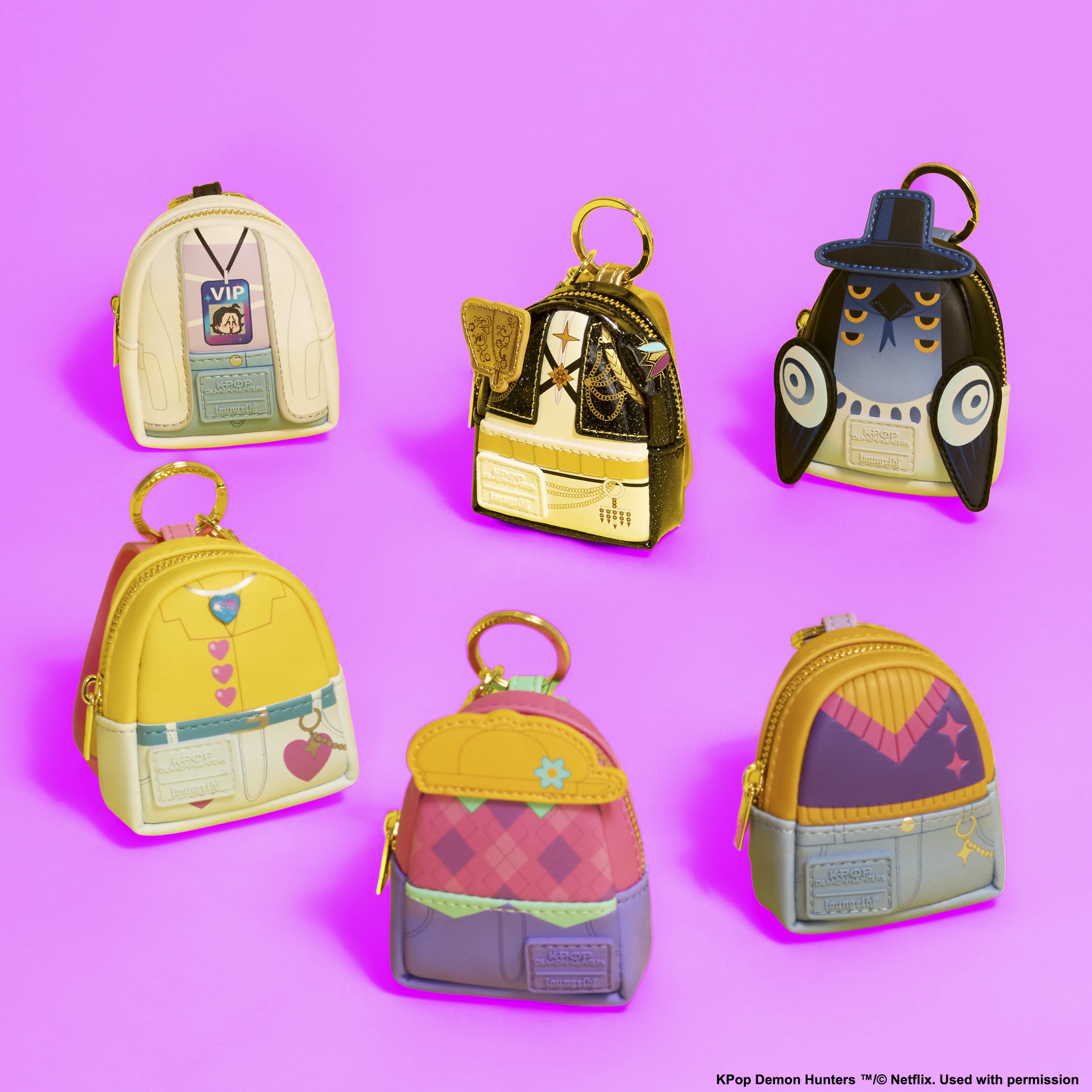 Alternative view of KPop Demon Hunters Exclusive Cosplay Mystery Mini Backpack Keychain Charm