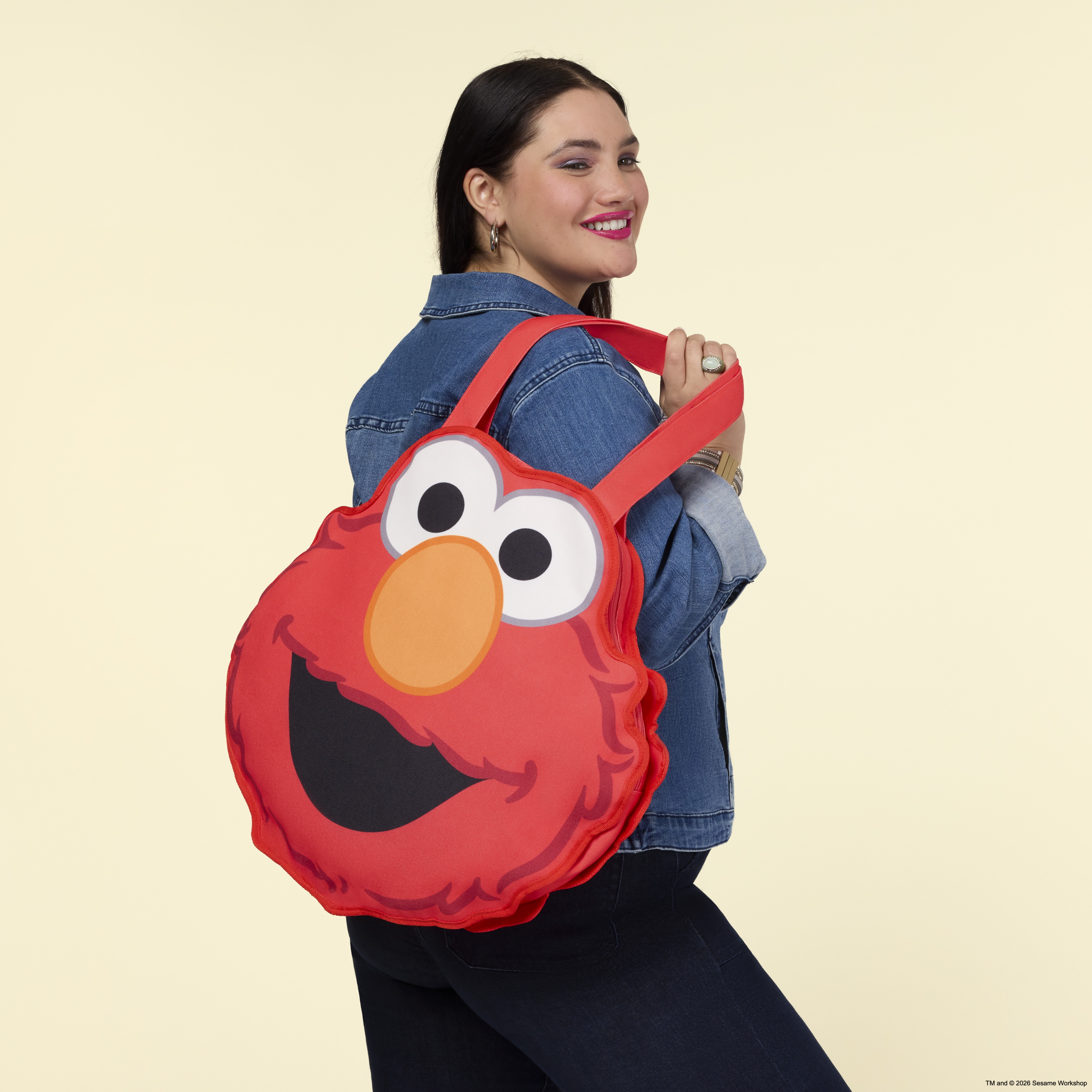 Alternative view of Sesame Street Elmo Cosplay Oversized Canvas Tote Bag
