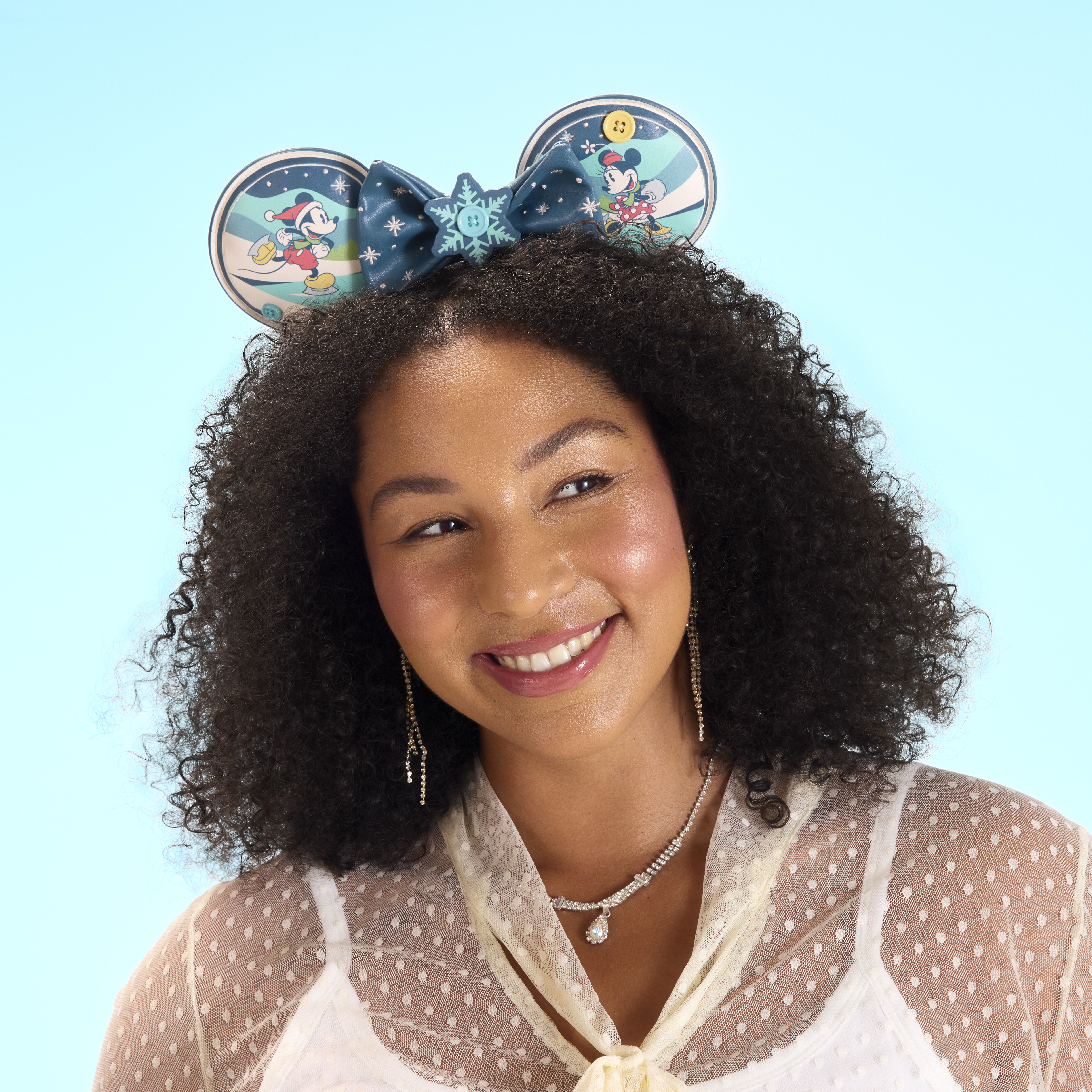 Alternative view of Mickey & Minnie Holiday Ear Headband