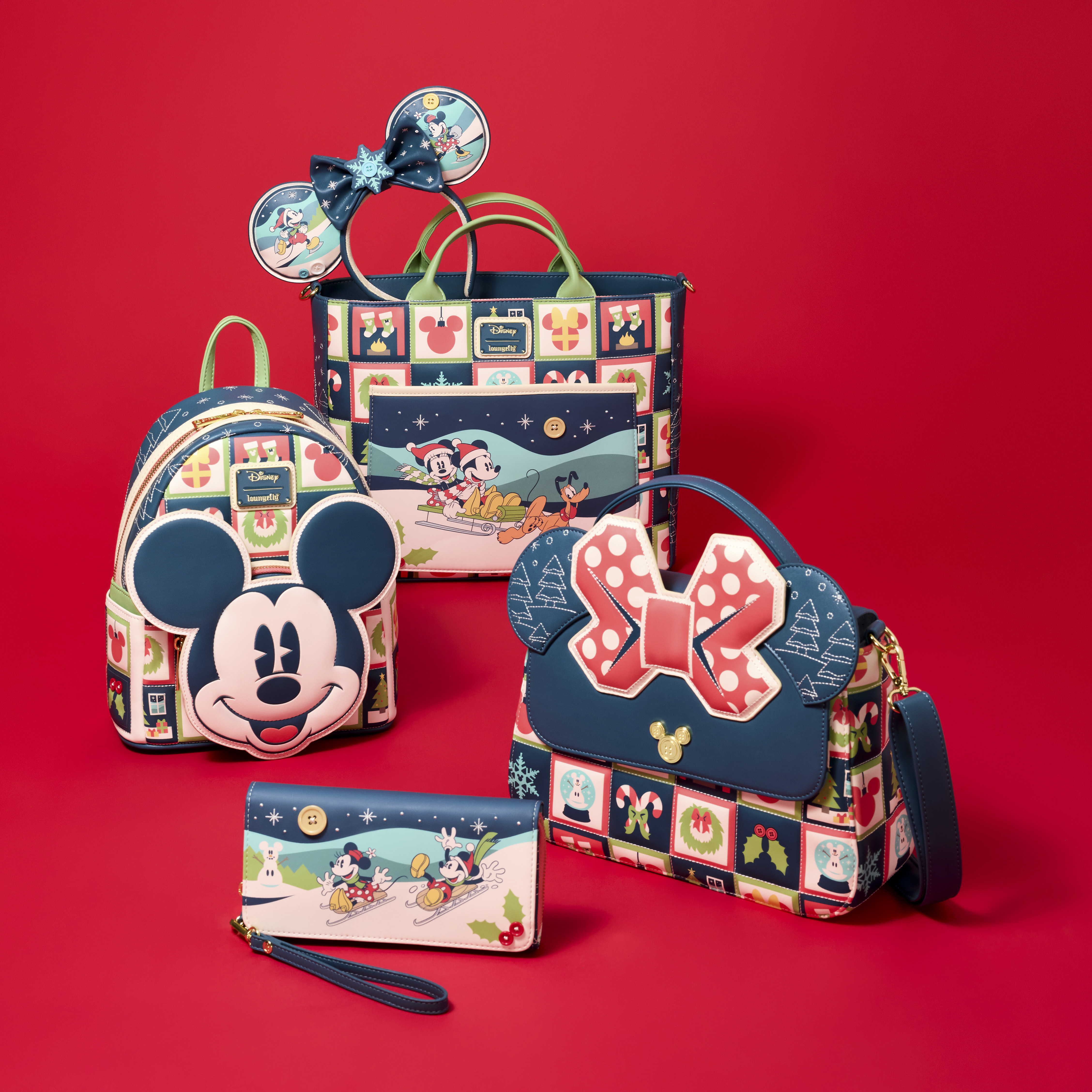 Mickey & Friends Holiday Convertible Backpack & Tote Crossbody Bag - Image 3