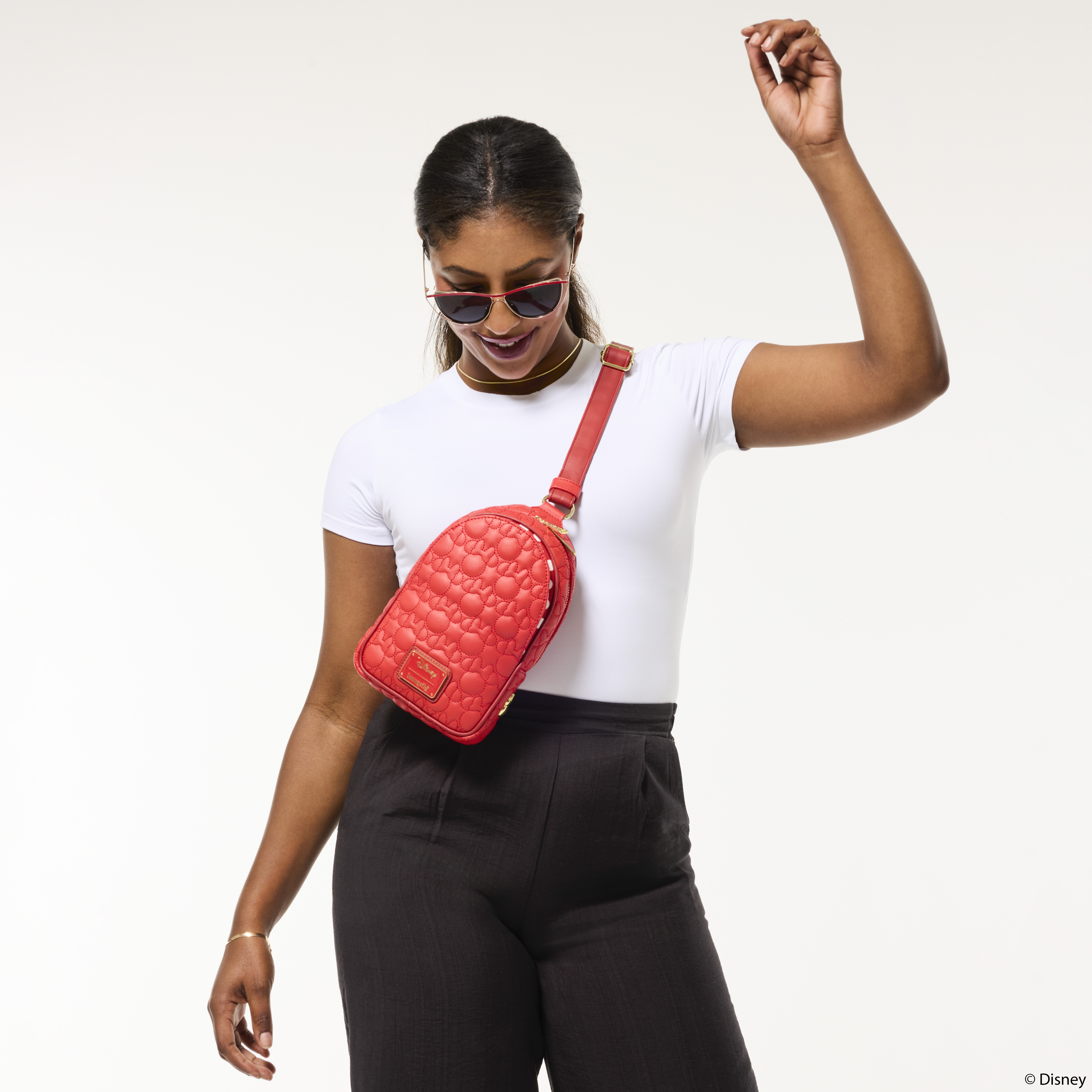 Alternative view of Minnie Mouse Silhouette All-Over Print Sling Crossbody Bag
