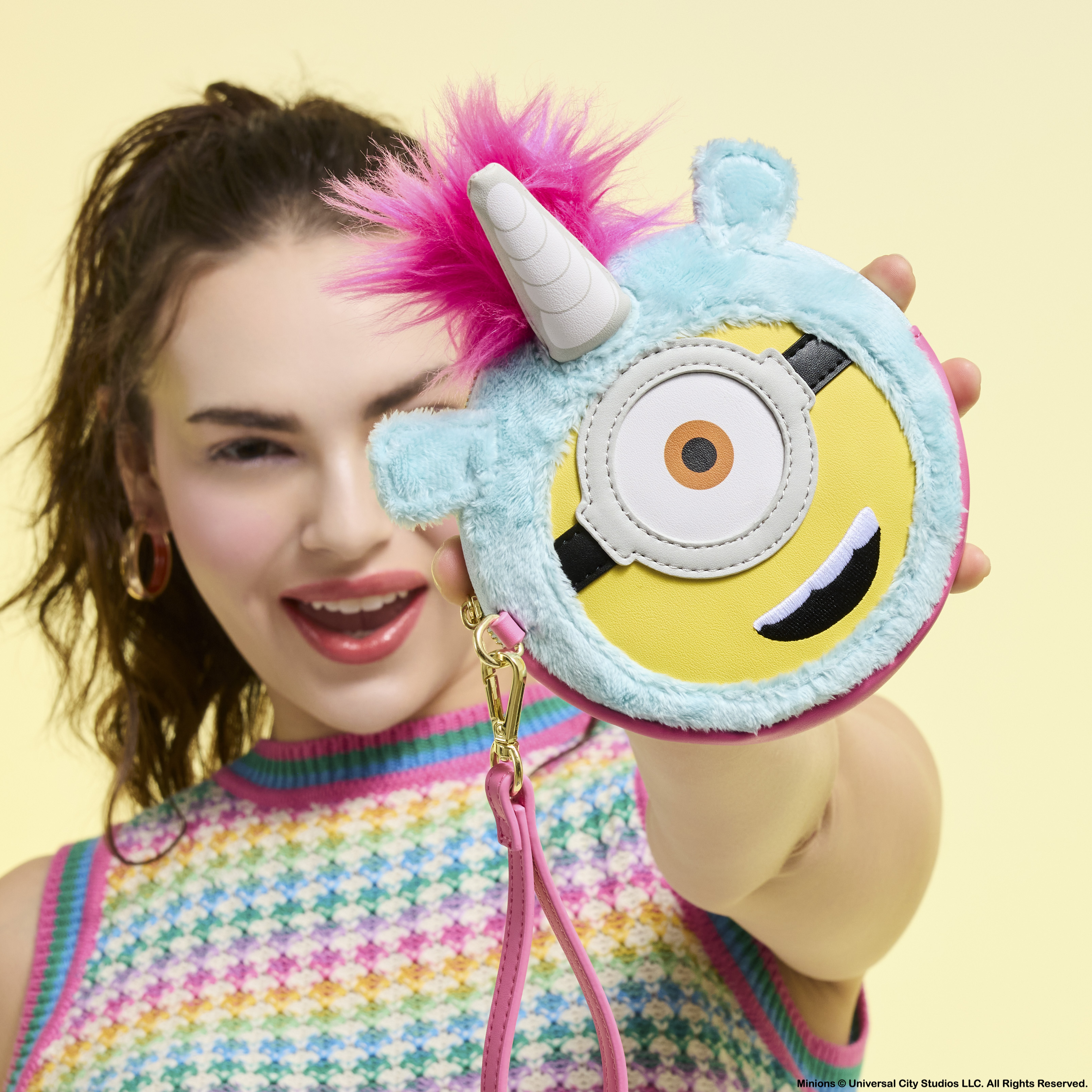 Alternative view of Minions Fluffy Unicorn Exclusive Costume Plush Wristlet Wallet