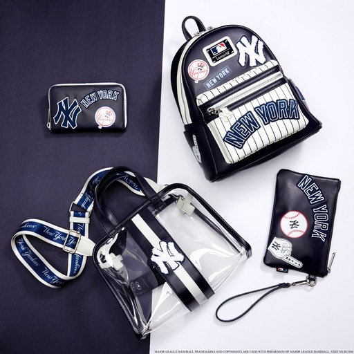 Alternative view of MLB NY Yankees Clear Tote Crossbody Stadium Bag with Pouch