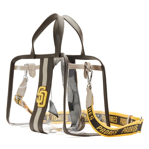 MLB SD Padres Clear Tote Crossbody Stadium Bag with Pouch - Image 3