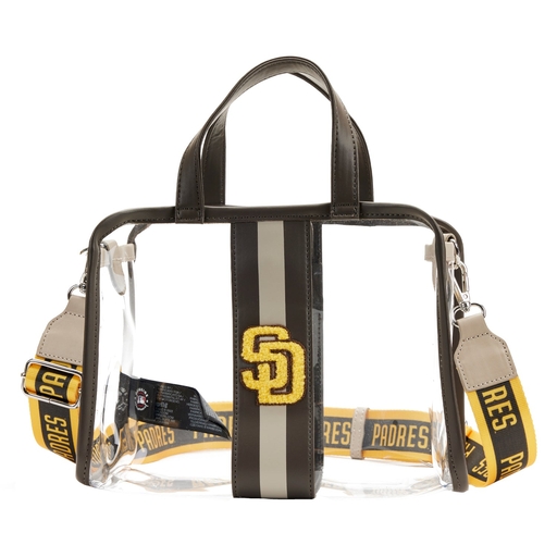 MLB SD Padres Clear Tote Crossbody Stadium Bag with Pouch - Image 4