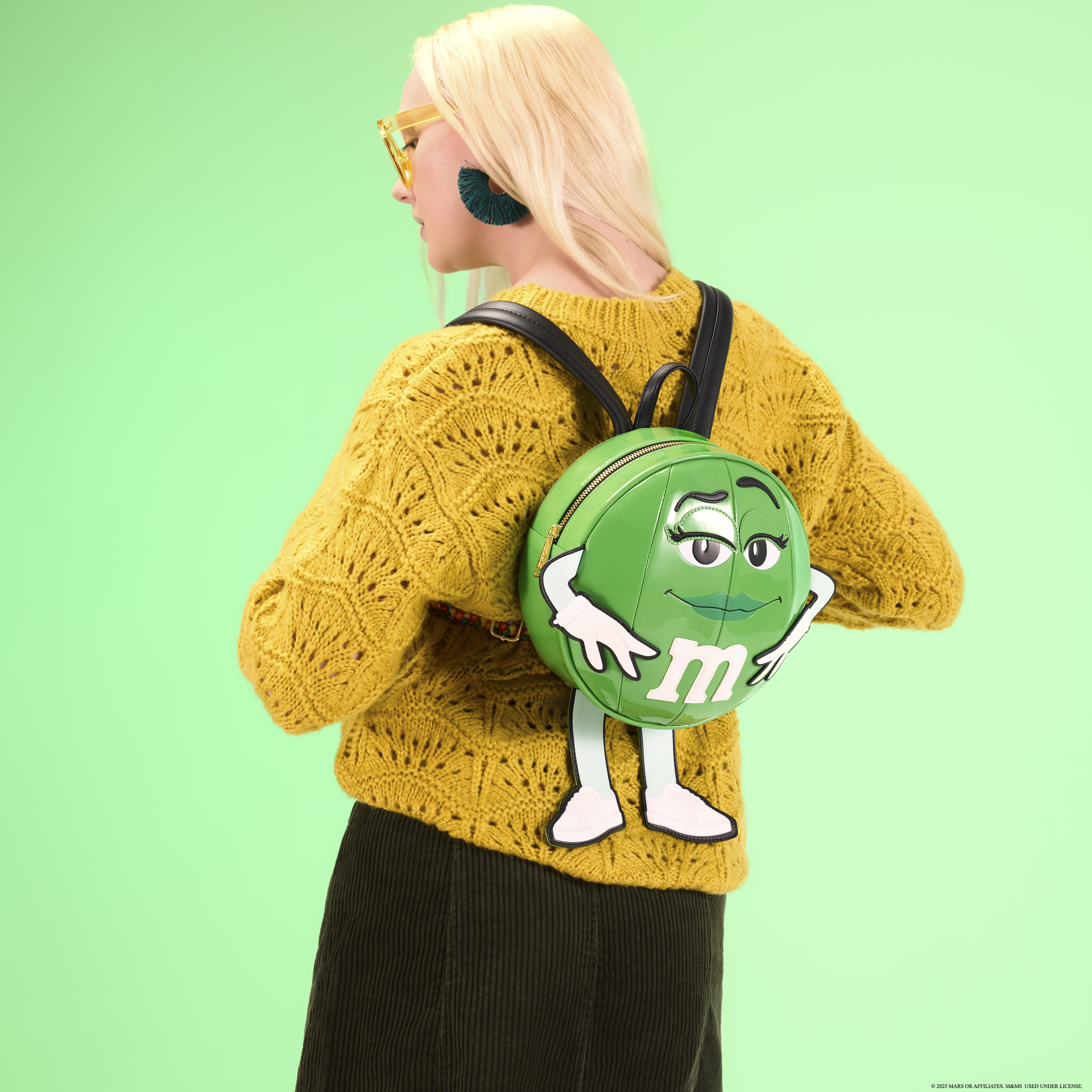 Alternative view of Loungefly x M&M'S Green Character Cosplay Chocolate Scented Mini Backpack