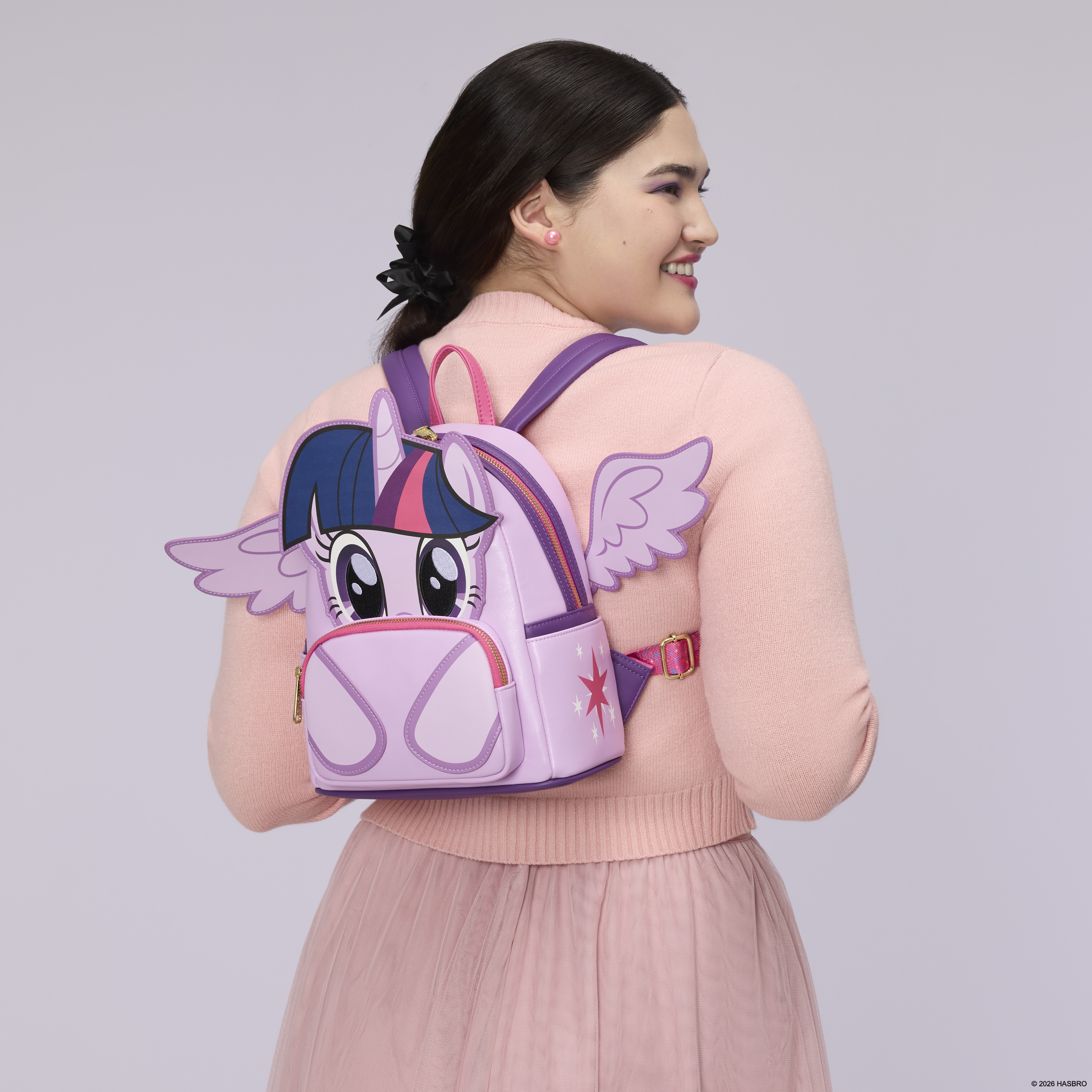 Alternative view of My Little Pony Twilight Sparkle Cosplay Glitter Mini Backpack