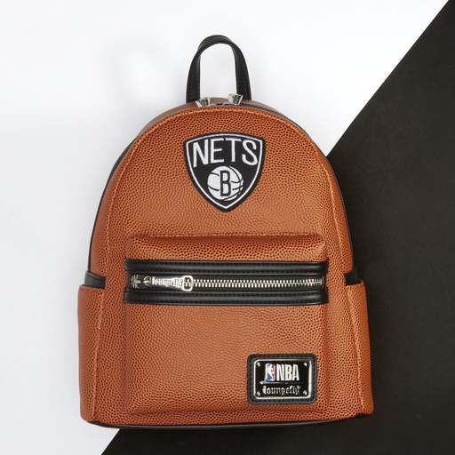 Alternative view of NBA Brooklyn Nets Basketball Logo Mini Backpack