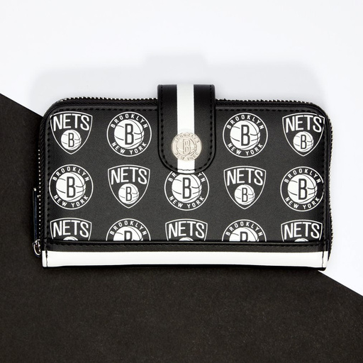 Alternative view of NBA Brooklyn Nets Logo Zip Around Wallet