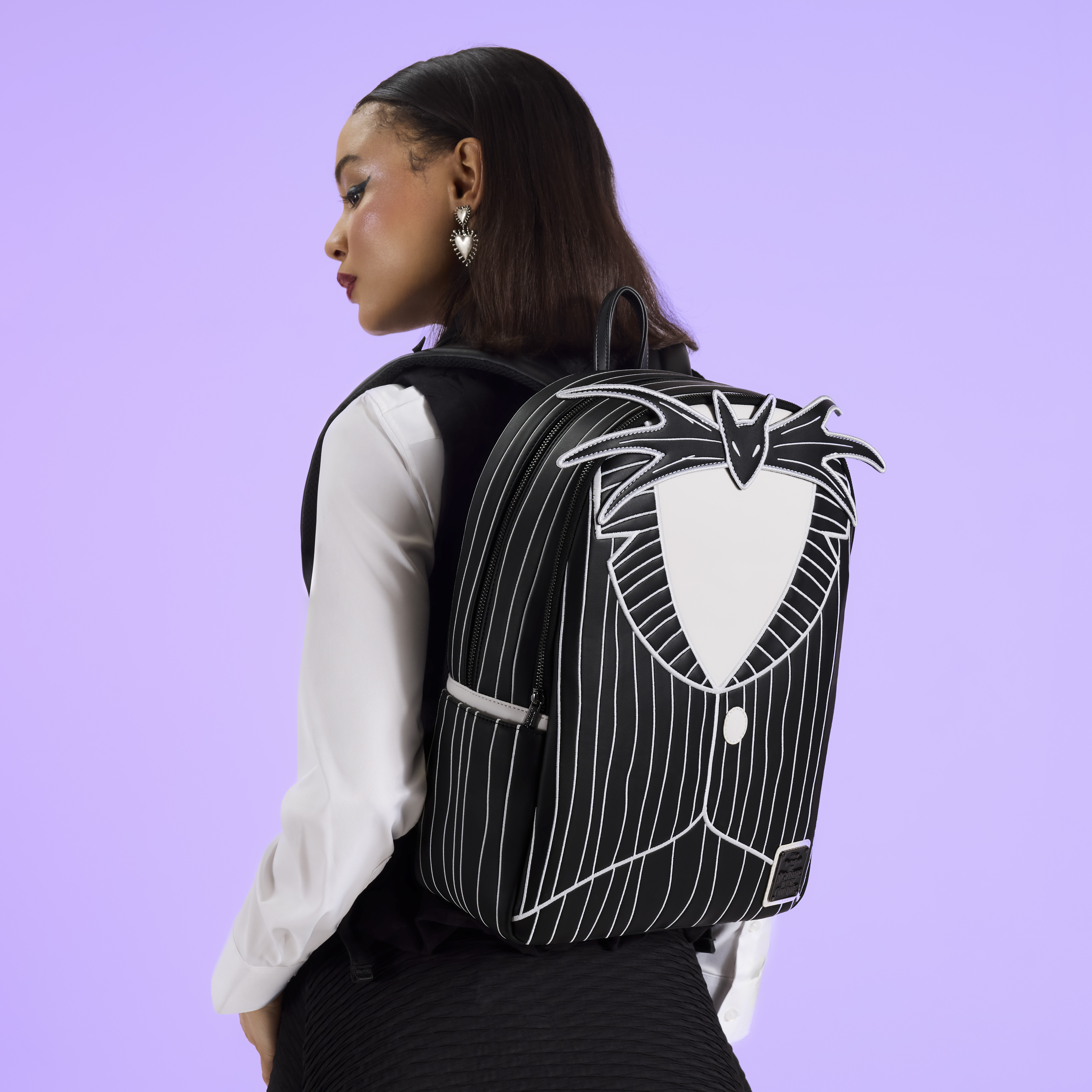 Alternative view of The Nightmare Before Christmas Jack Skellington Cosplay Full-Size Glow Backpack