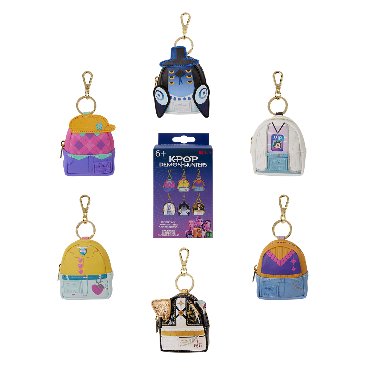 KPop Demon Hunters Exclusive Cosplay Mystery Mini Backpack Keychain Charm