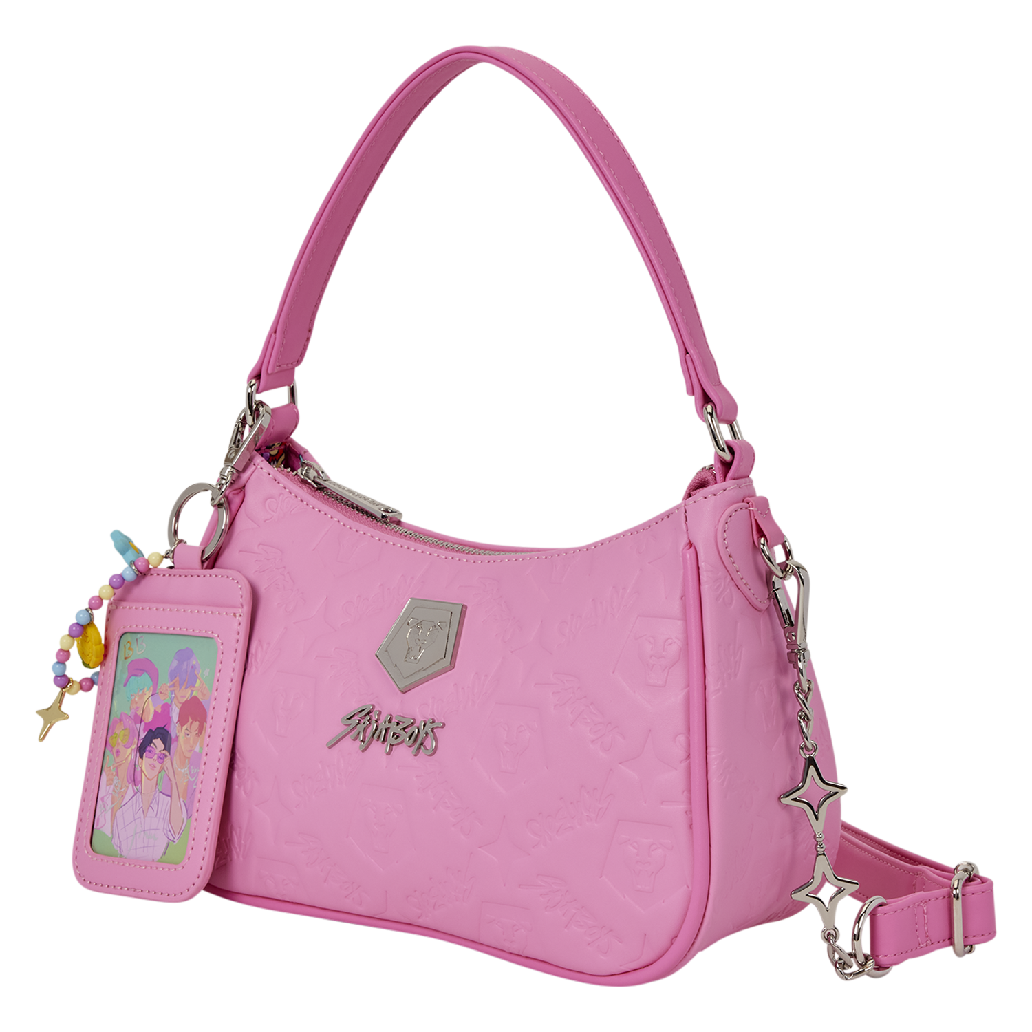 KPop Demon Hunters Exclusive Saja Boys All-Over Print Crossbody Bag with Photo Card Charm - Image 4