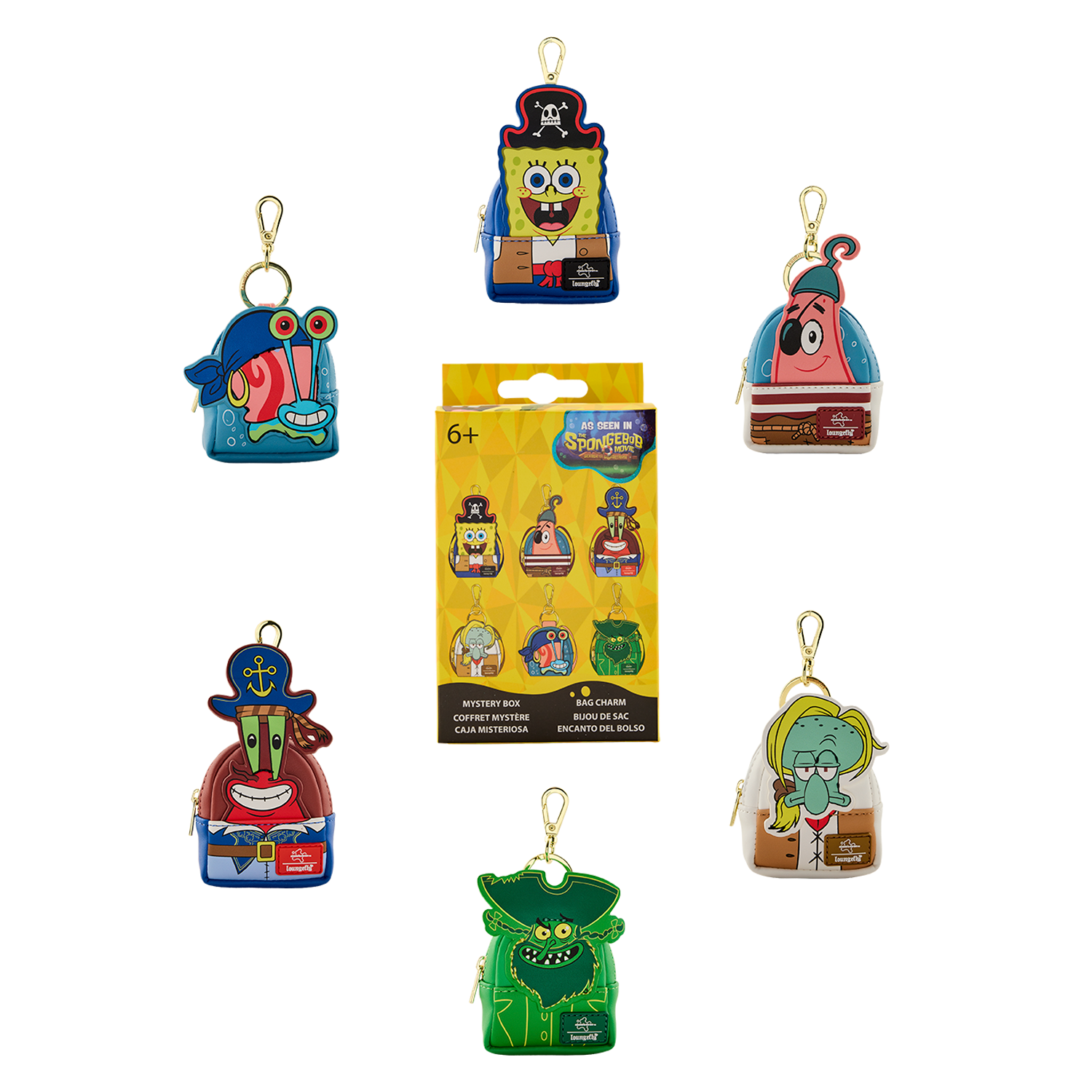 SpongeBob SquarePants Cosplay Mystery Mini Backpack Keychain Charm