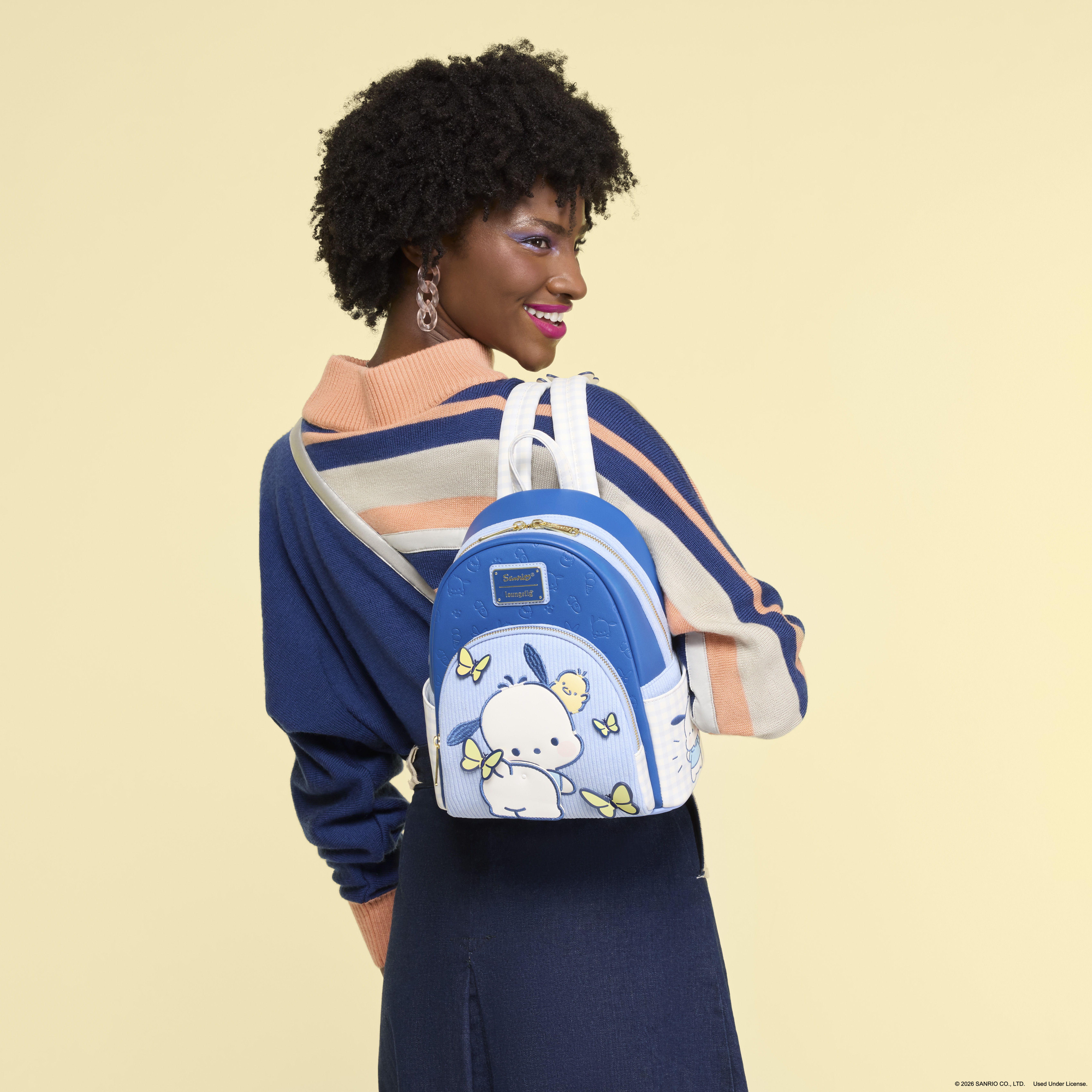 Alternative view of Sanrio Pochacco Gingham Mini Backpack