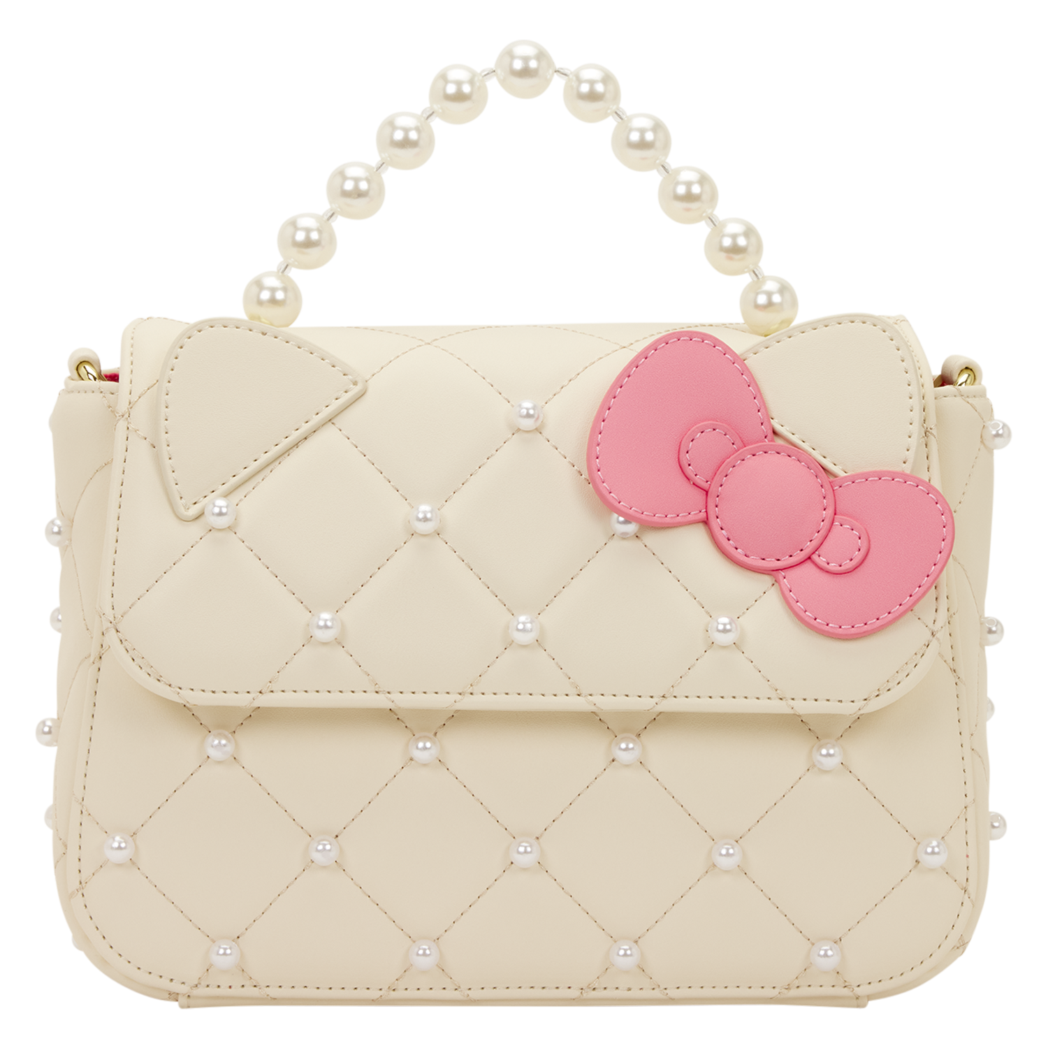 Sanrio Hello Kitty Exclusive Quilted Pearl Handle Crossbody Bag