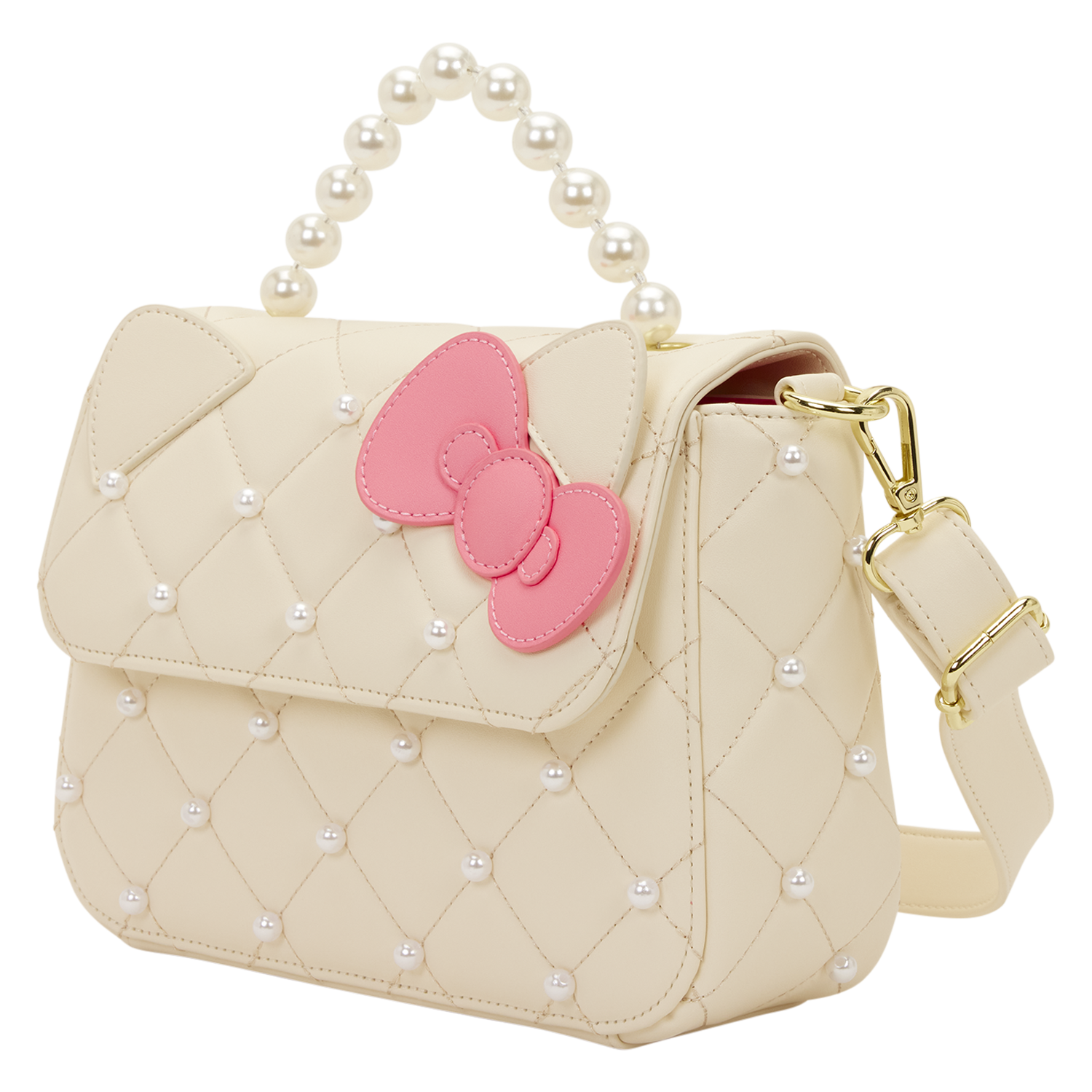 Sanrio Hello Kitty Exclusive Quilted Pearl Handle Crossbody Bag - Image 3