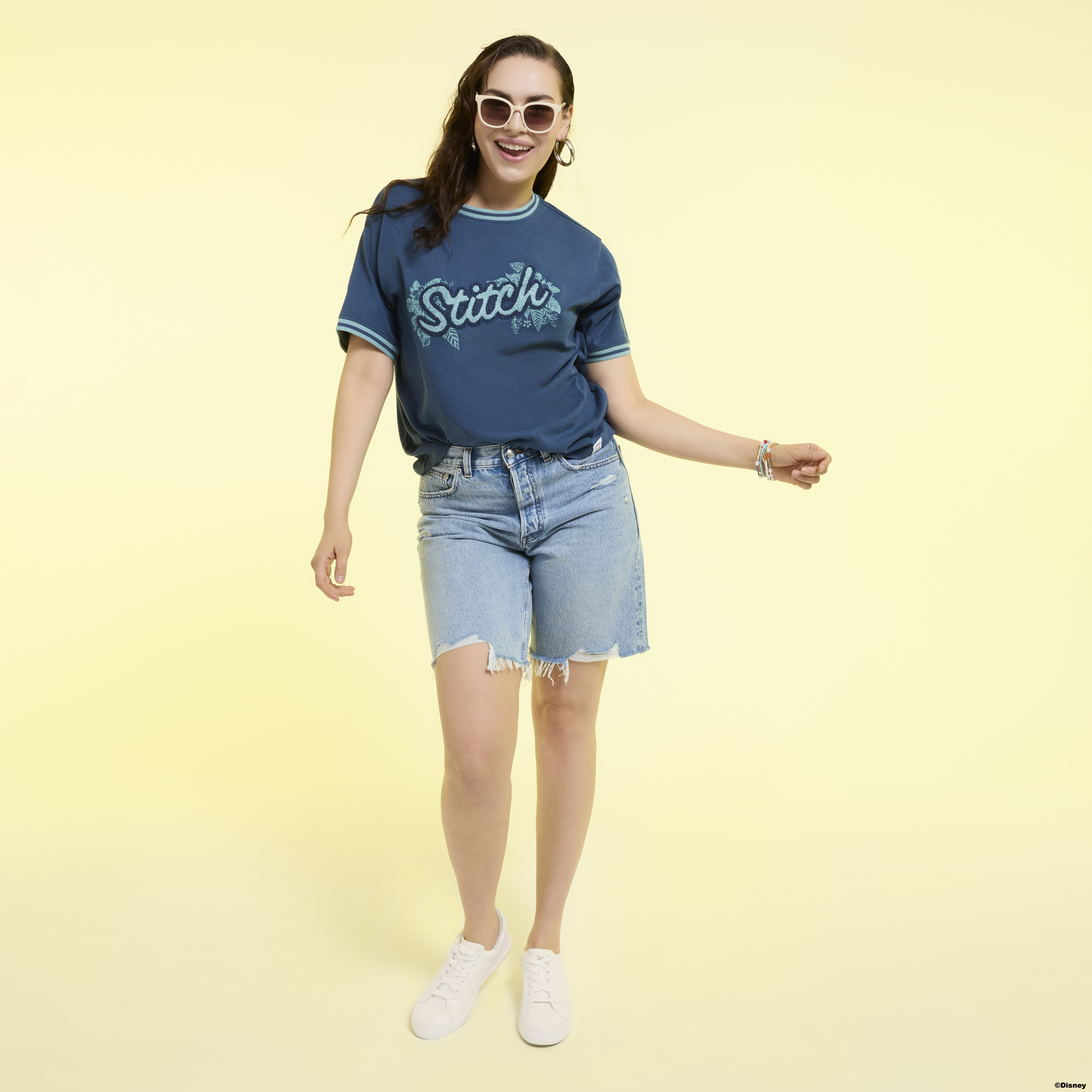 Alternative view of Stitch Patch Unisex Ringer Tee