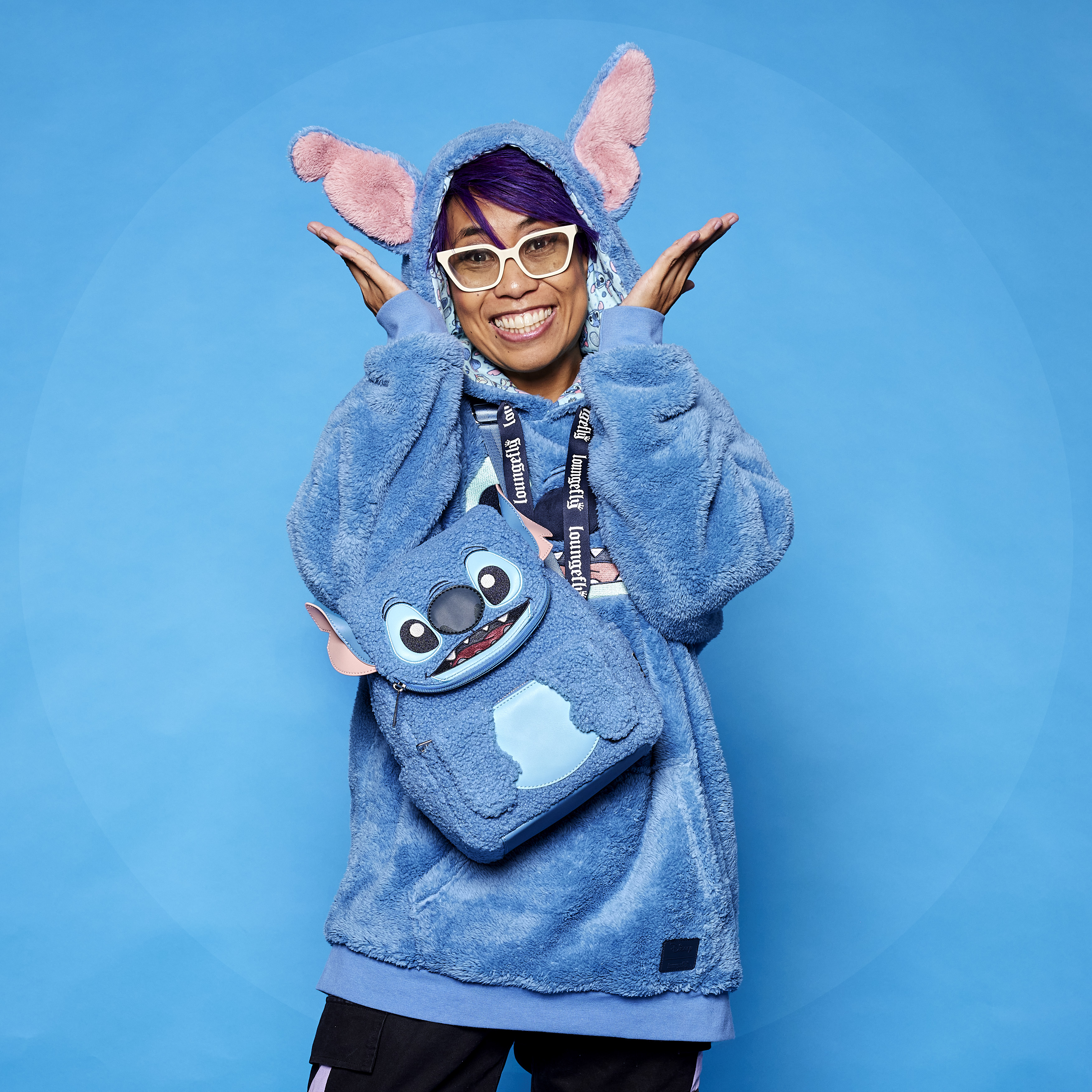 Alternative view of Stitch Plush Sherpa Cosplay Mini Backpack