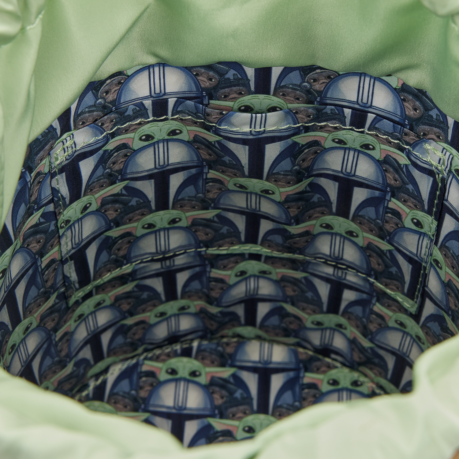 The Mandalorian Grogu & Anzellan Drawstring Bucket Crossbody Bag with Coin Bag - Image 10