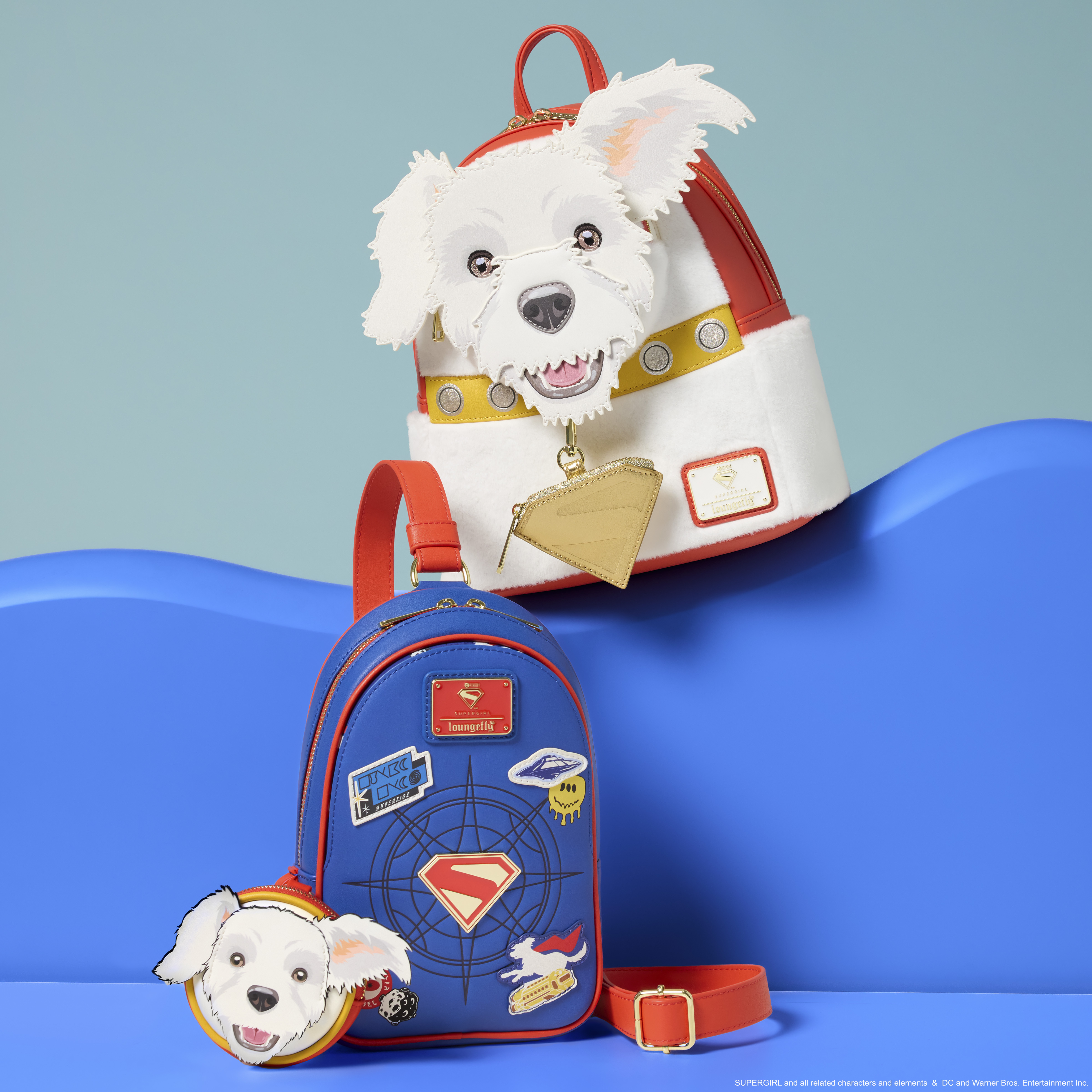Supergirl Krypto Sling Crossbody Bag with Coin Bag - Image 3
