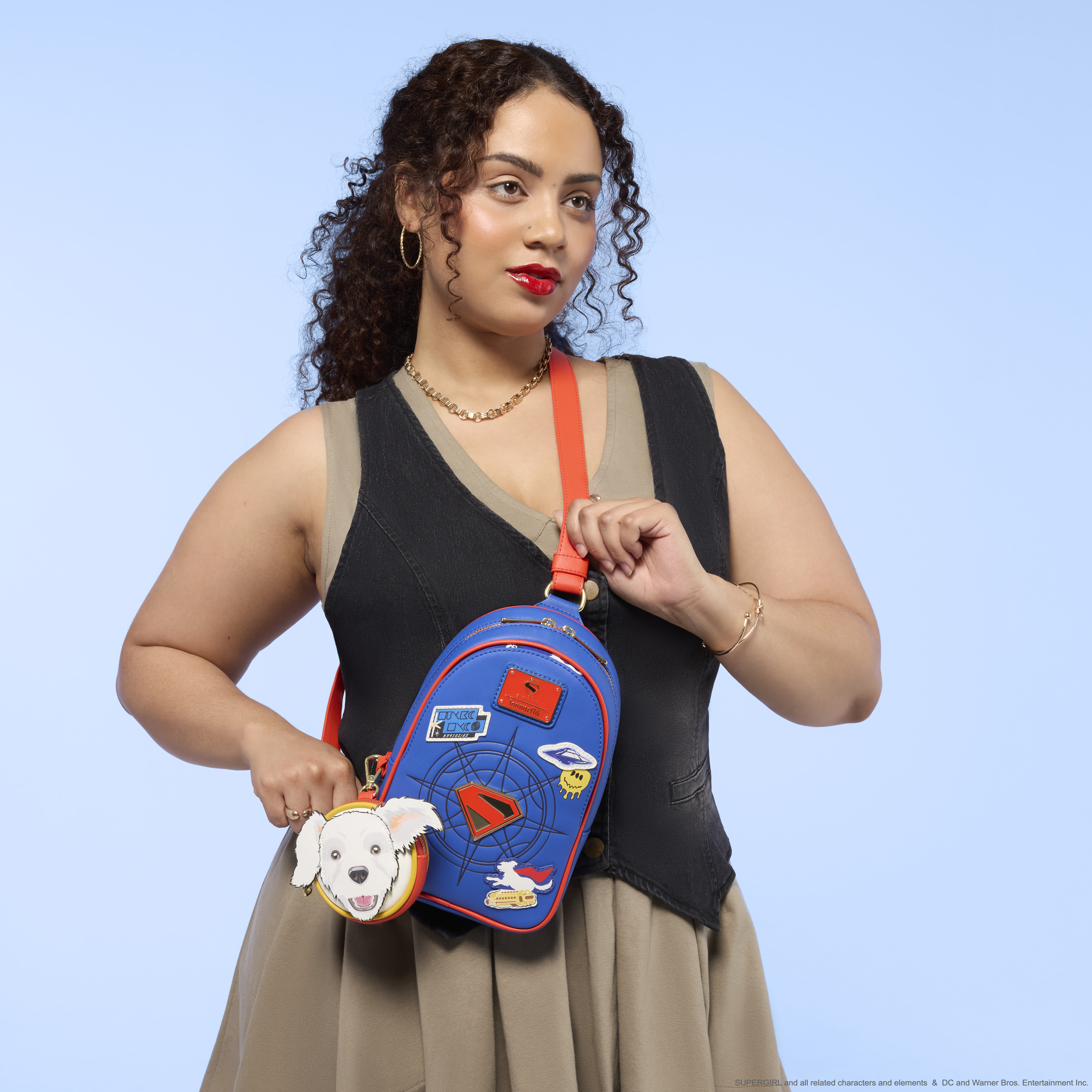 Alternative view of Supergirl Krypto Sling Crossbody Bag with Coin Bag