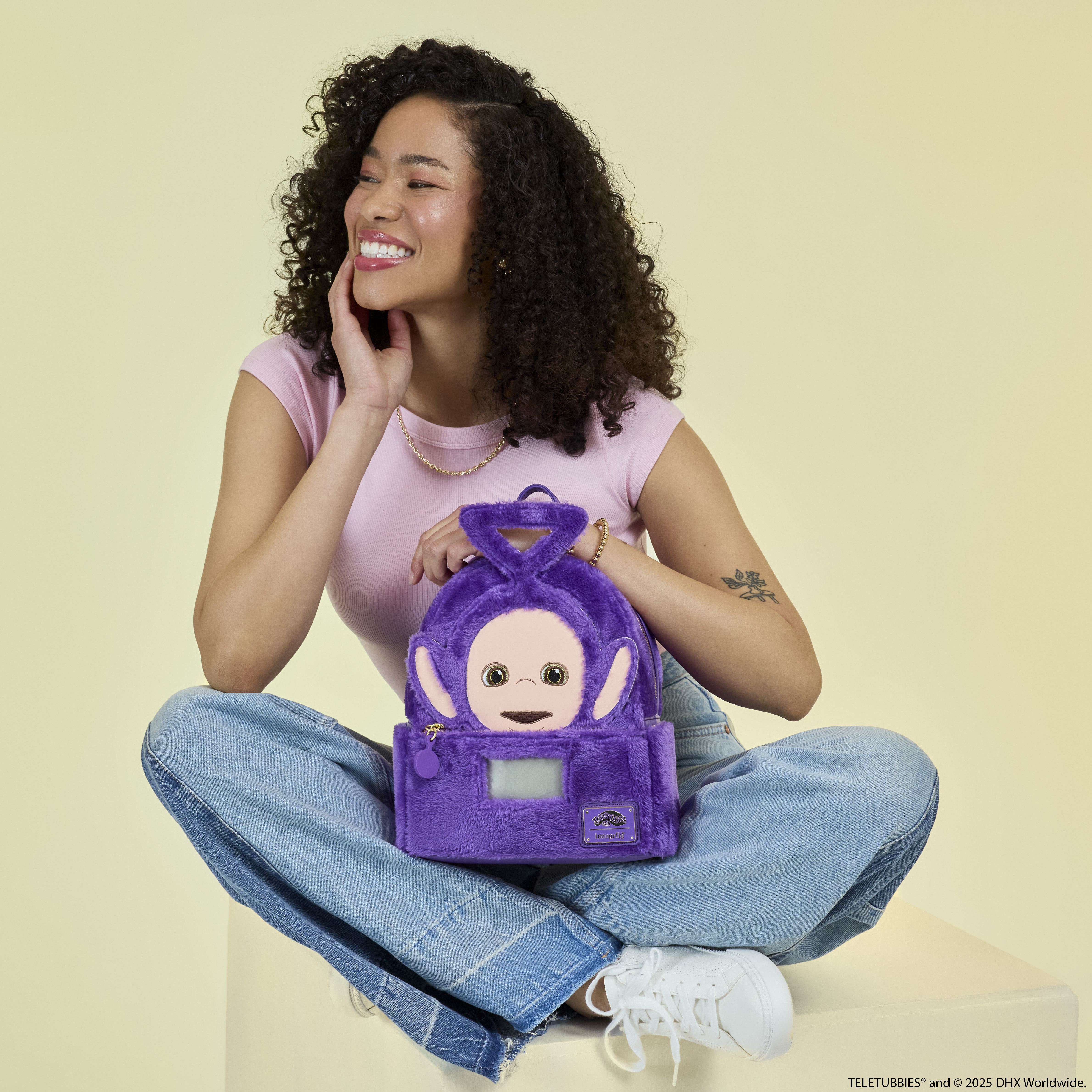 Alternative view of Teletubbies Tinky-Winky Plush Cosplay Light Up Mini Backpack