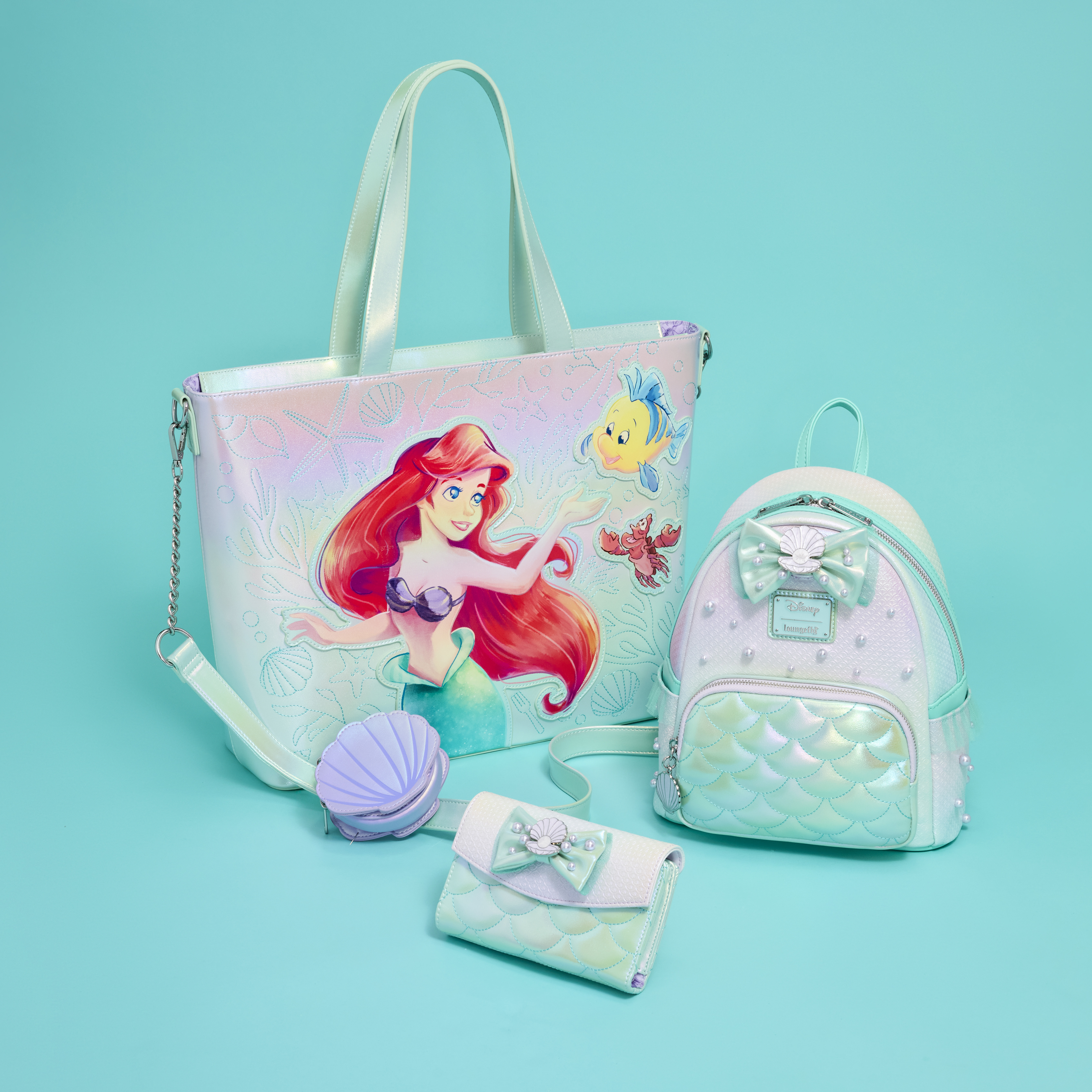 The Little Mermaid Iridescent Pearl Flap Wallet - Image 3