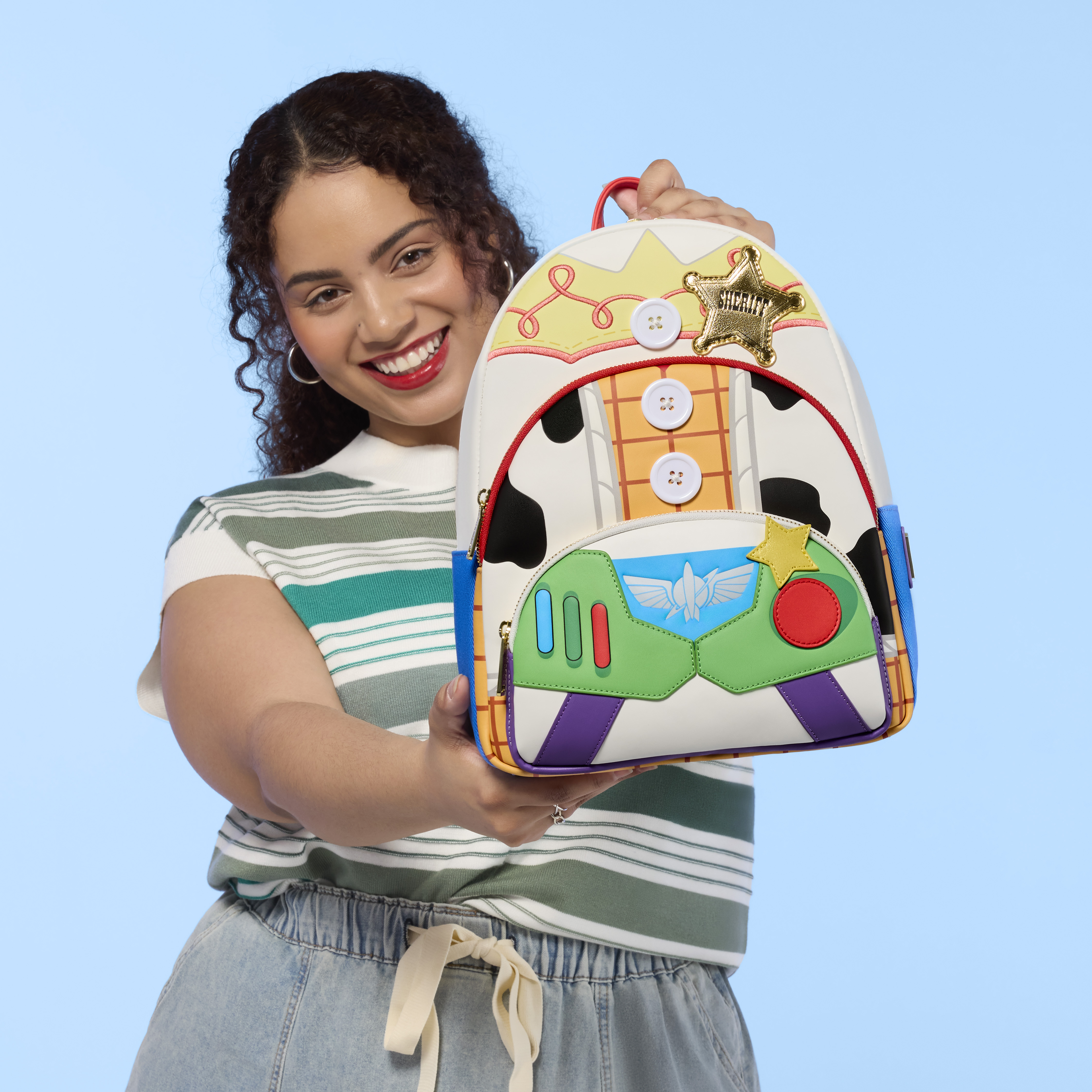 Alternative view of Toy Story 5 Triple Pocket Jessie, Woody, & Buzz Midi Backpack
