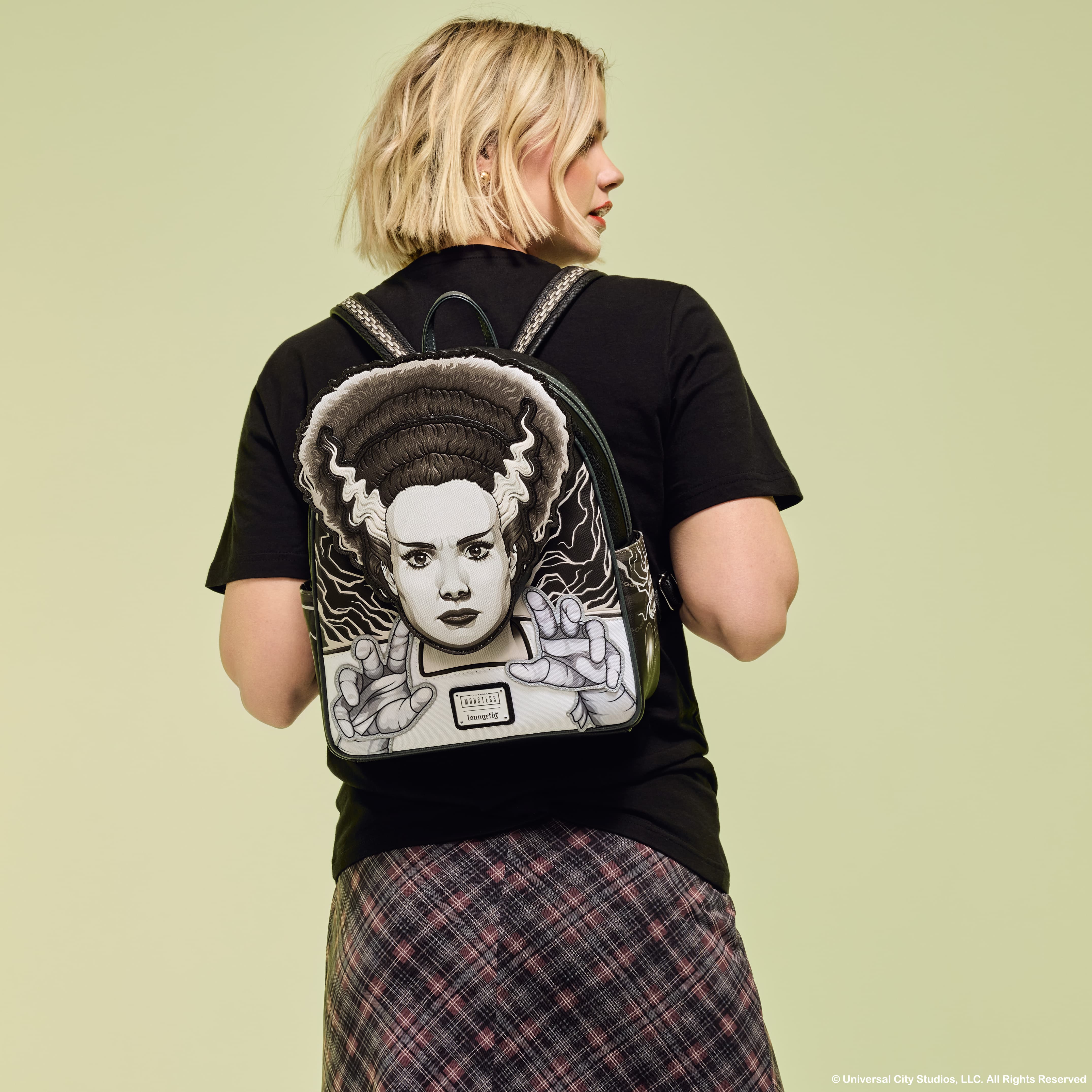 Alternative view of Universal Monsters Exclusive The Bride Of Frankenstein Glow Mini Backpack