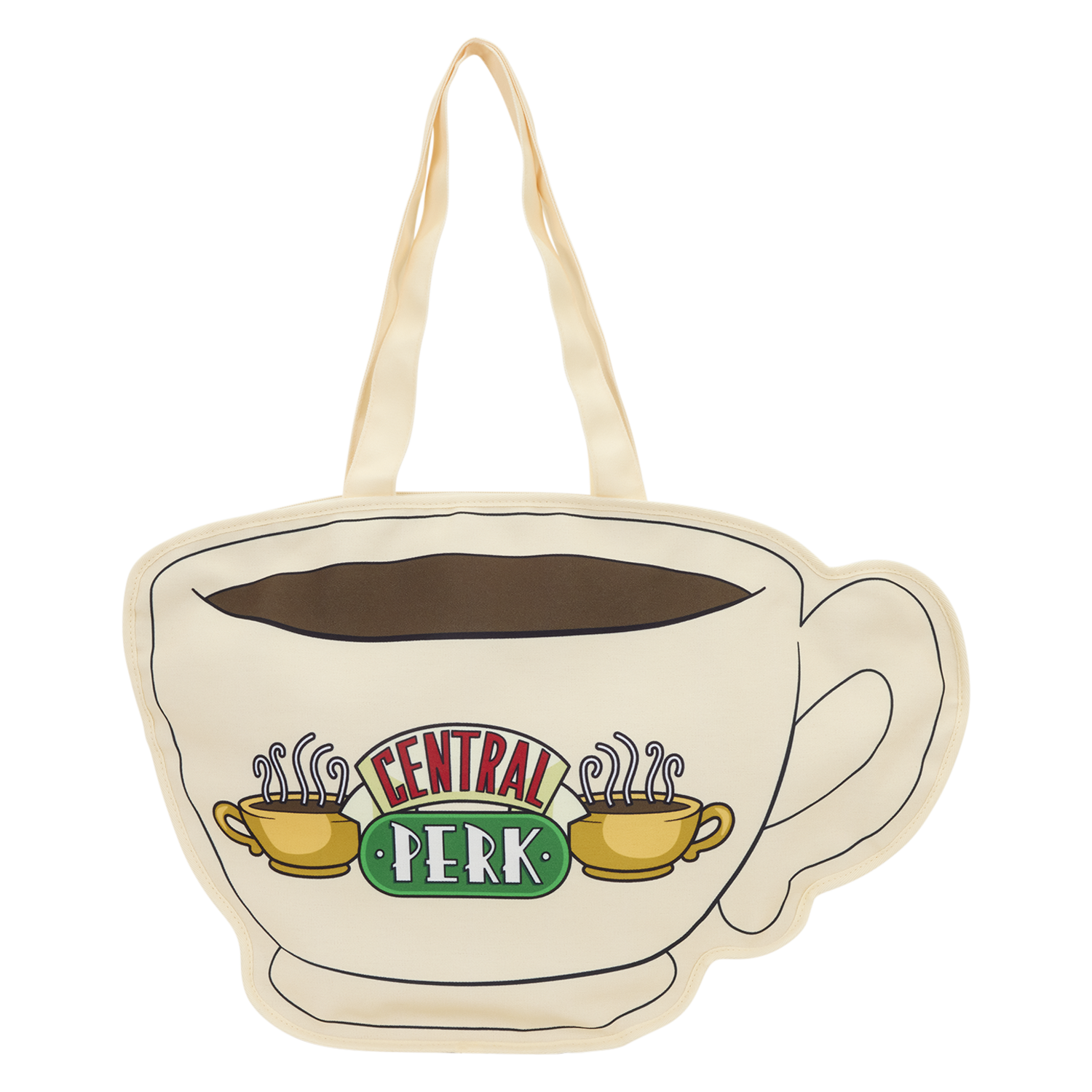 Friends Central Perk Coffee Cup Oversized Canvas Tote Bag