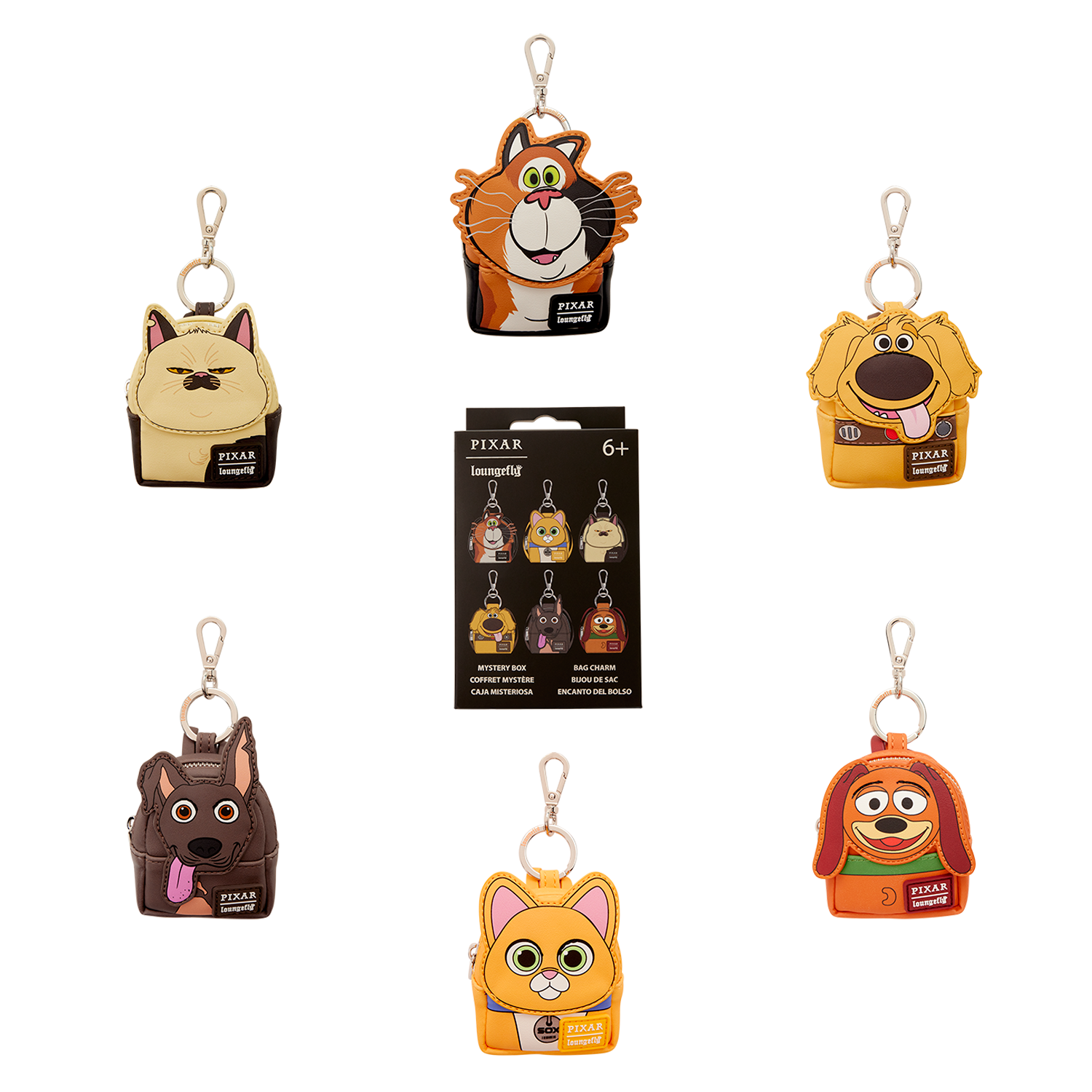Pixar Dogs & Cats Cosplay Mystery Mini Backpack Keychain Charm
