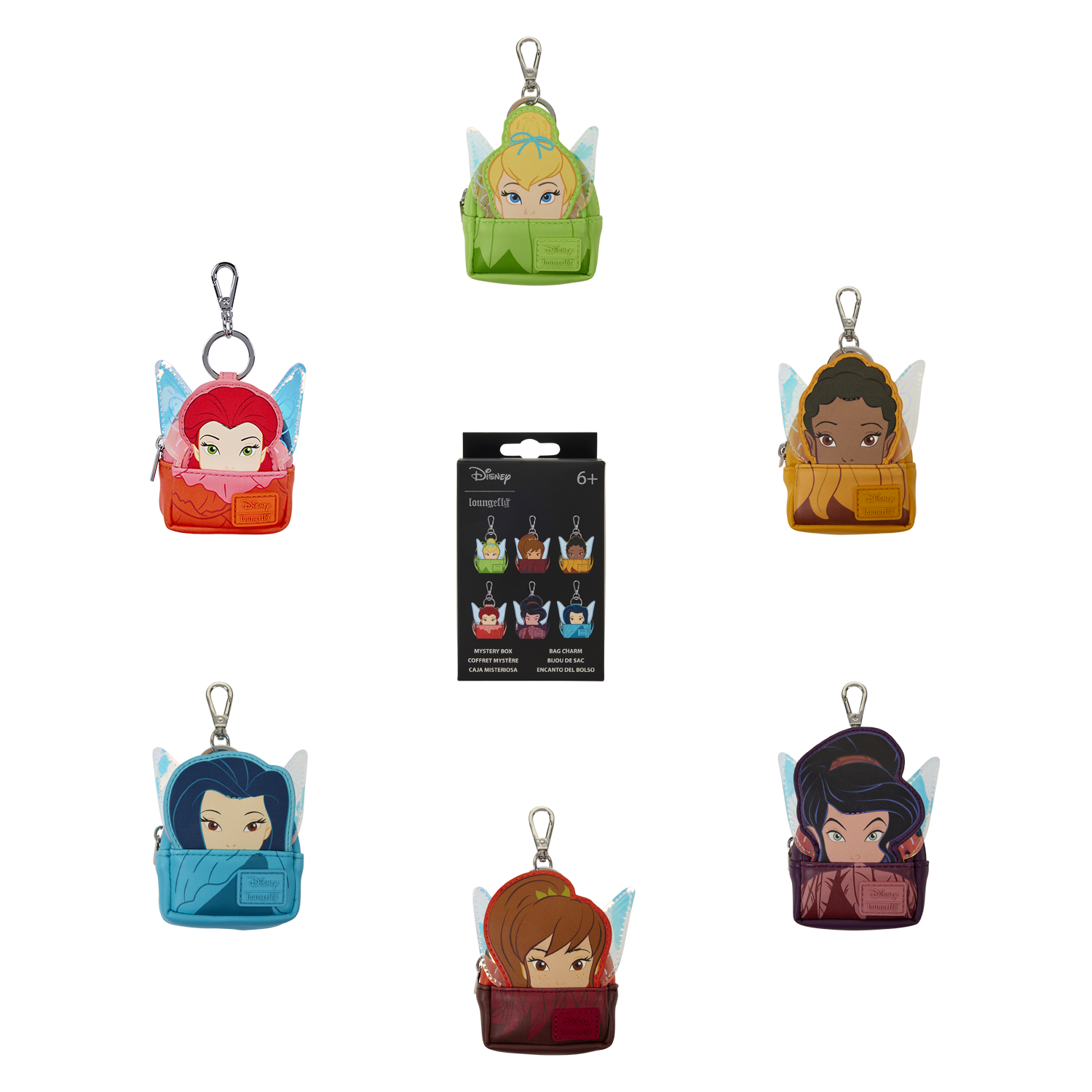 Disney Fairies Cosplay Mystery Mini Backpack Keychain Charm